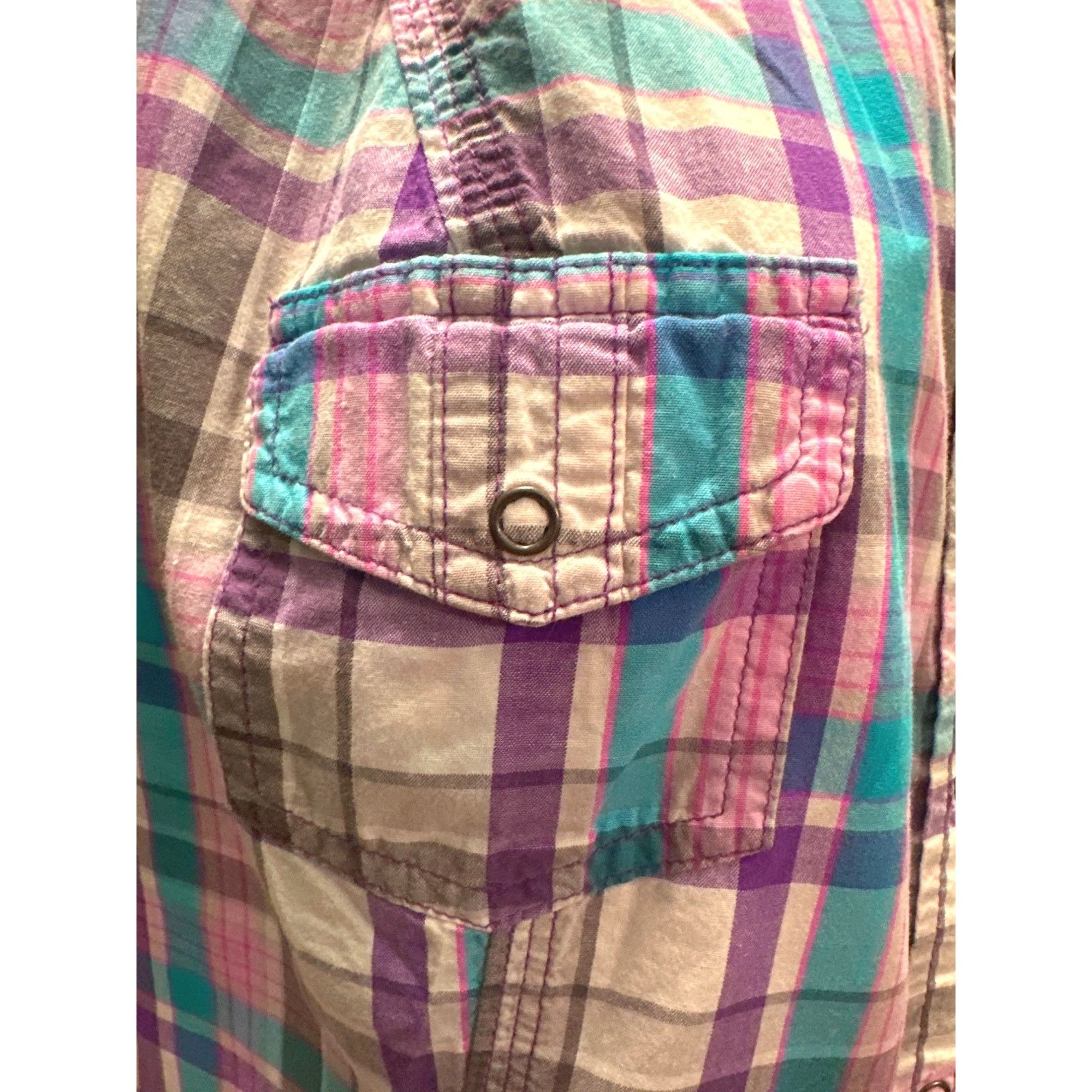 Arizona Jean Co. Arizona Jean Company Plaid Short Sleeve Button Up Shirt XL A Size XL / US 12-14 / IT 48-50 - 7 Thumbnail