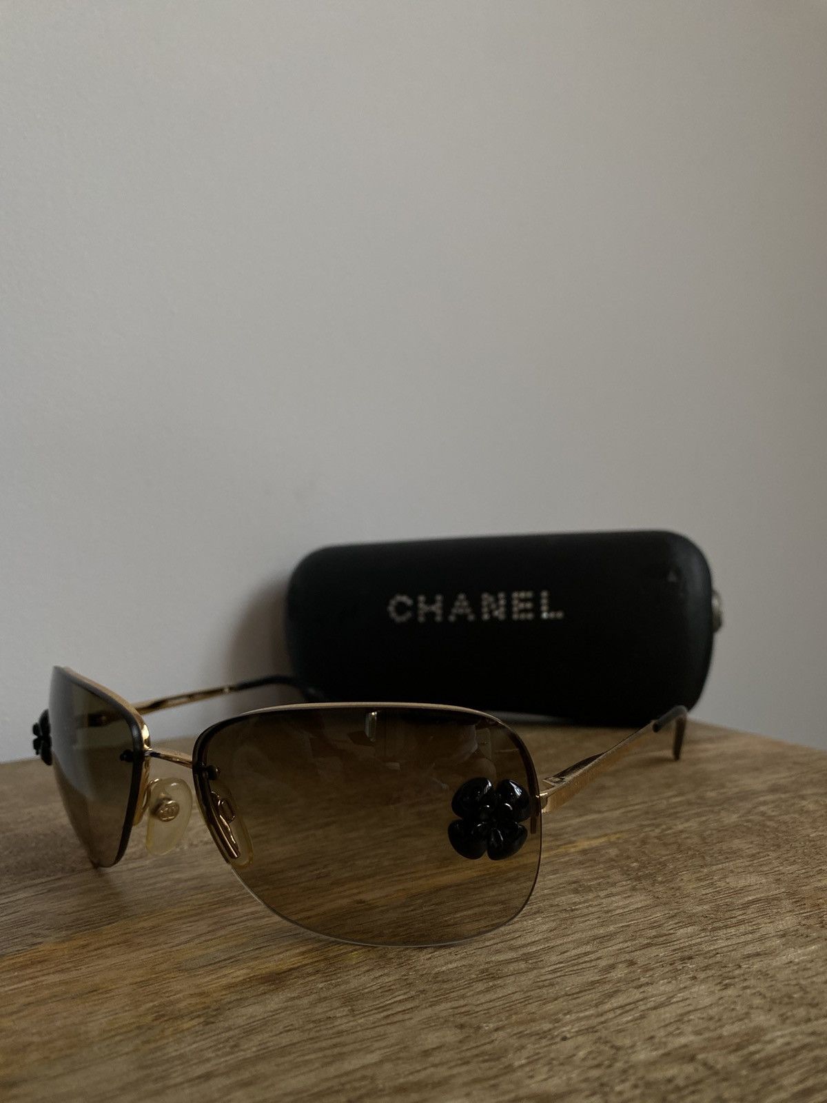 CHANEL, Accessories, Chanel Black Oversized Chunky Sunglasses