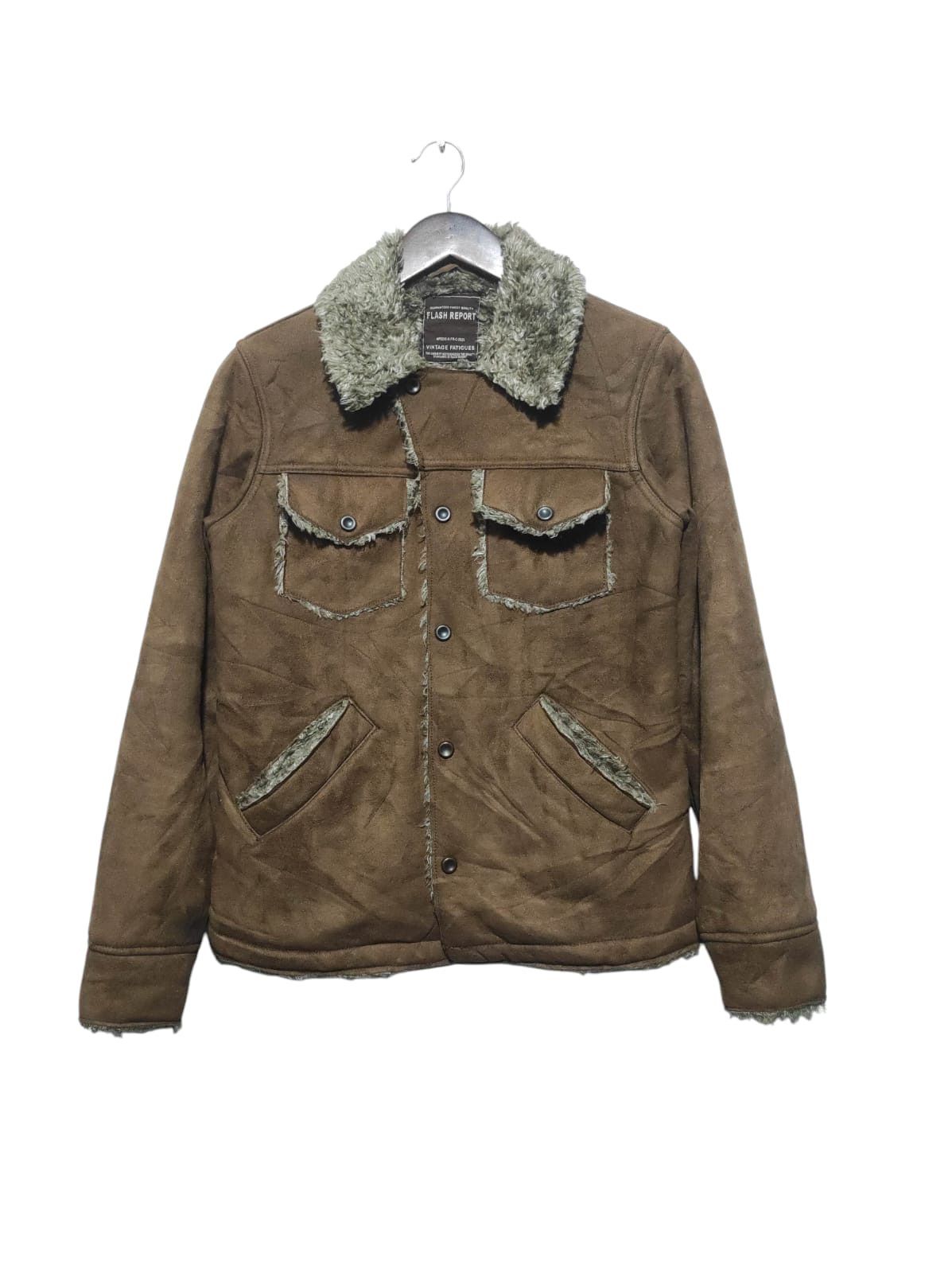 14th Addiction Flash Report Vintage Fatigues Suede Parka Jacket Size US S / EU 44-46 / 1 - 1 Thumbnail
