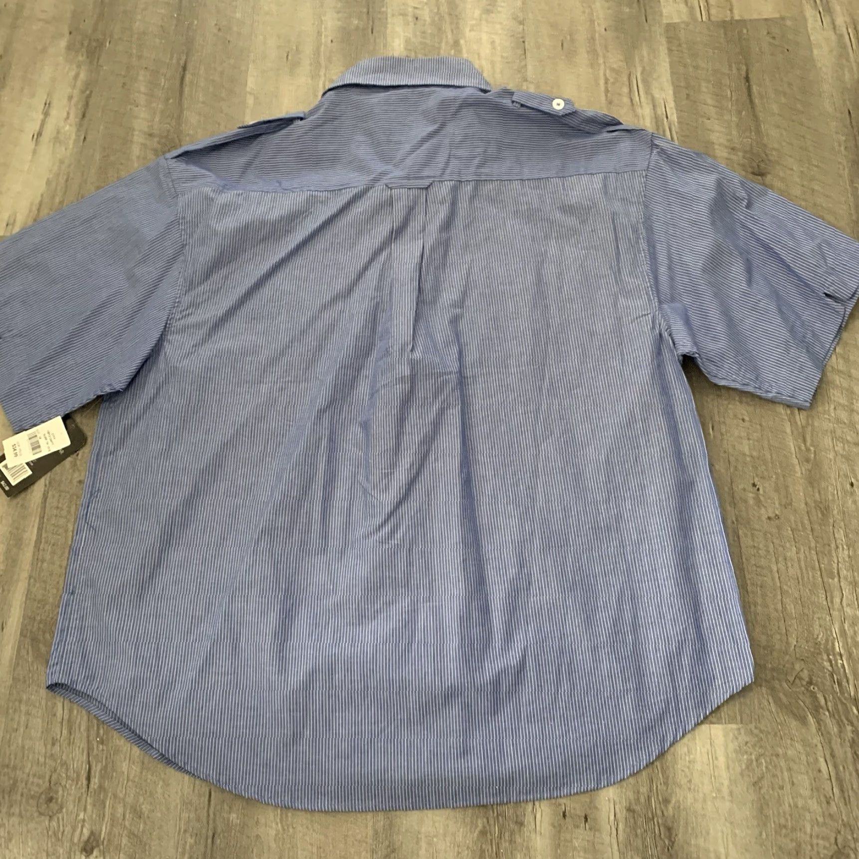 Rocawear Rocawear Shirt Mens 3XB Button-Up Short Sleeve Blue Pinstripe Y2K Retro NEW Shirt Big & Tall Men 3XB Blue Casual Size US XXL / EU 58 / 5 - 5 Thumbnail