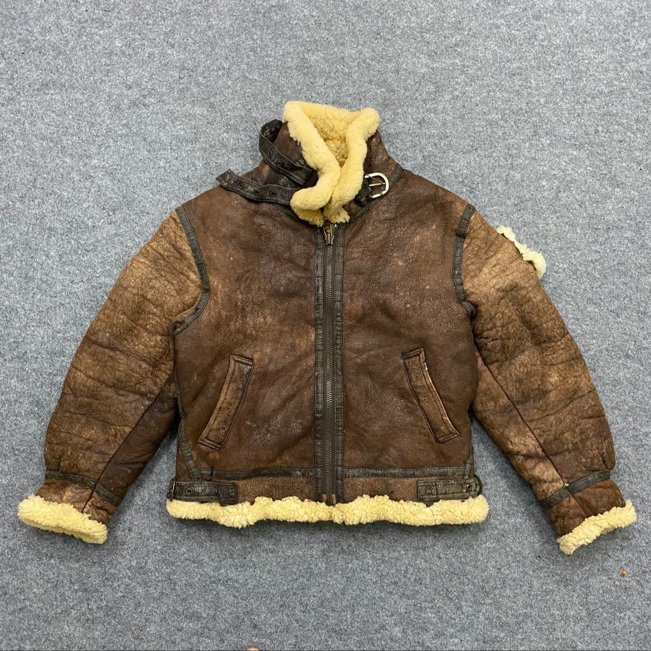 Vintage 💥Vintage Air Force U.S Army Style Leather Jacket Size US M / EU 48-50 / 2 - 1 Thumbnail