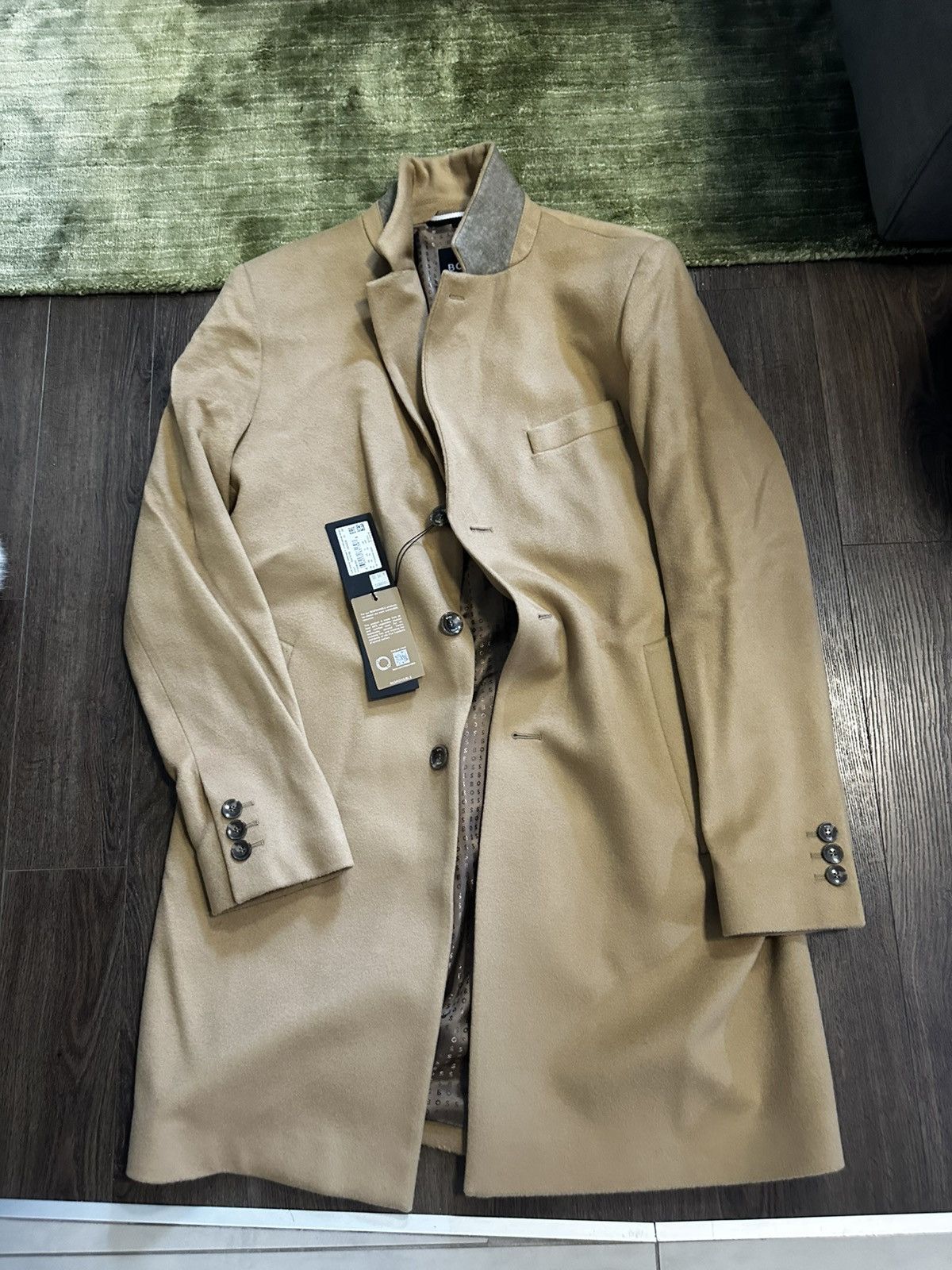 Hugo Boss NWT Boss Top Coat Car Coat Camel Size US L / EU 52-54 / 3 - 1 Thumbnail