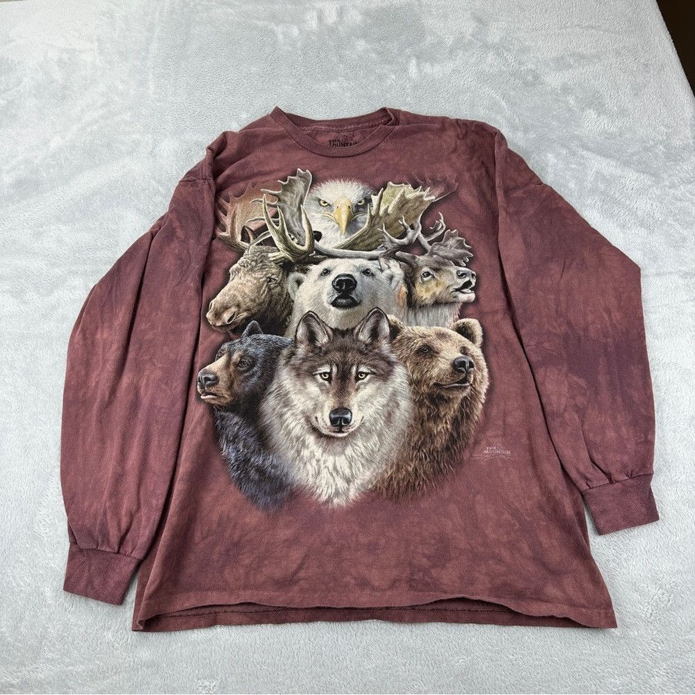 The Mountain The Mountain Gardner Men's Long Sleeve Tie Dye Eagle Wolf B Size US L / EU 52-54 / 3 - 1 Thumbnail