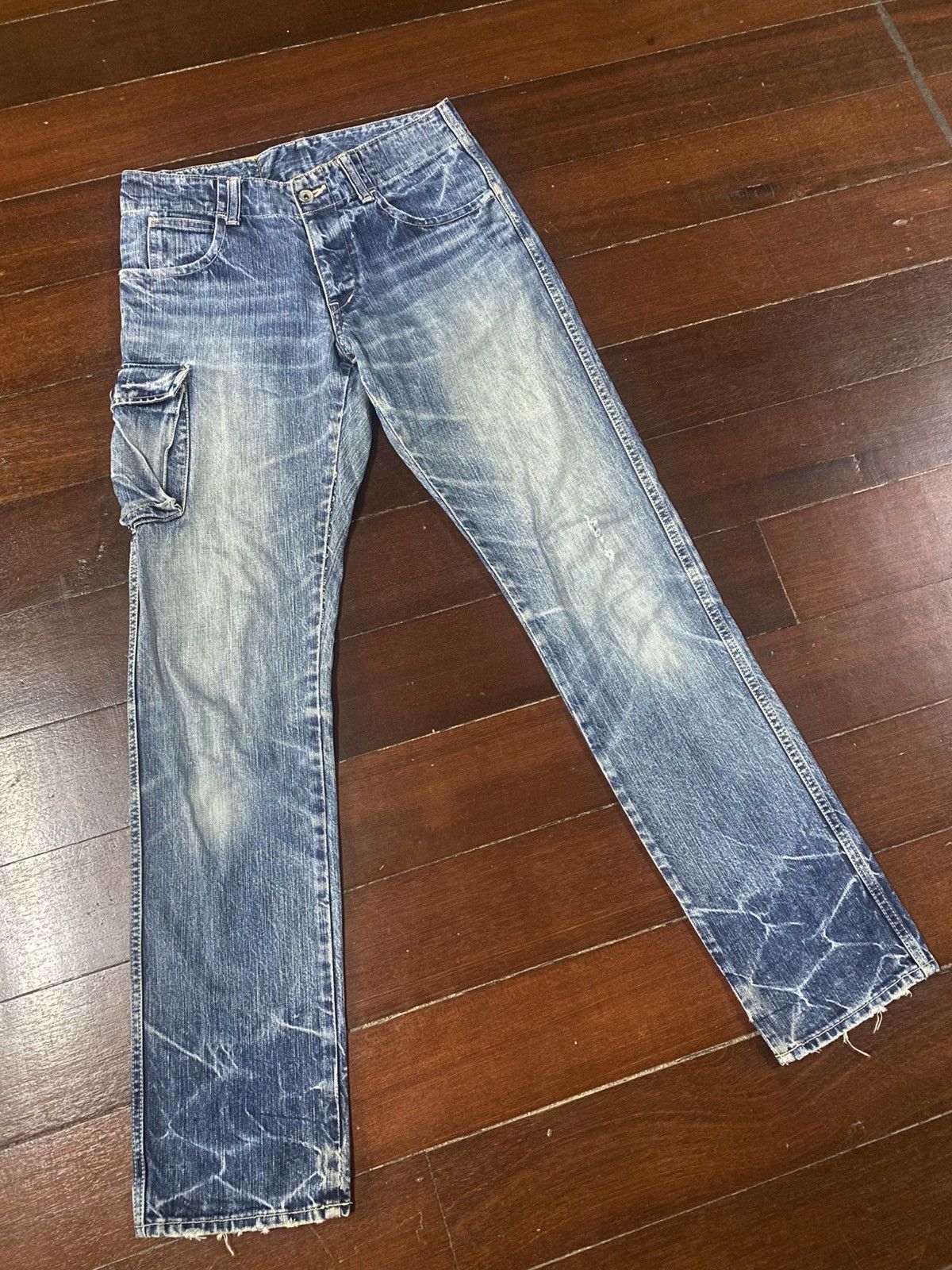 Johnbull Rare John Bull Kojima Tactical Cargo Multipocket Denim Pants Size US 32 / EU 48 - 5 Thumbnail