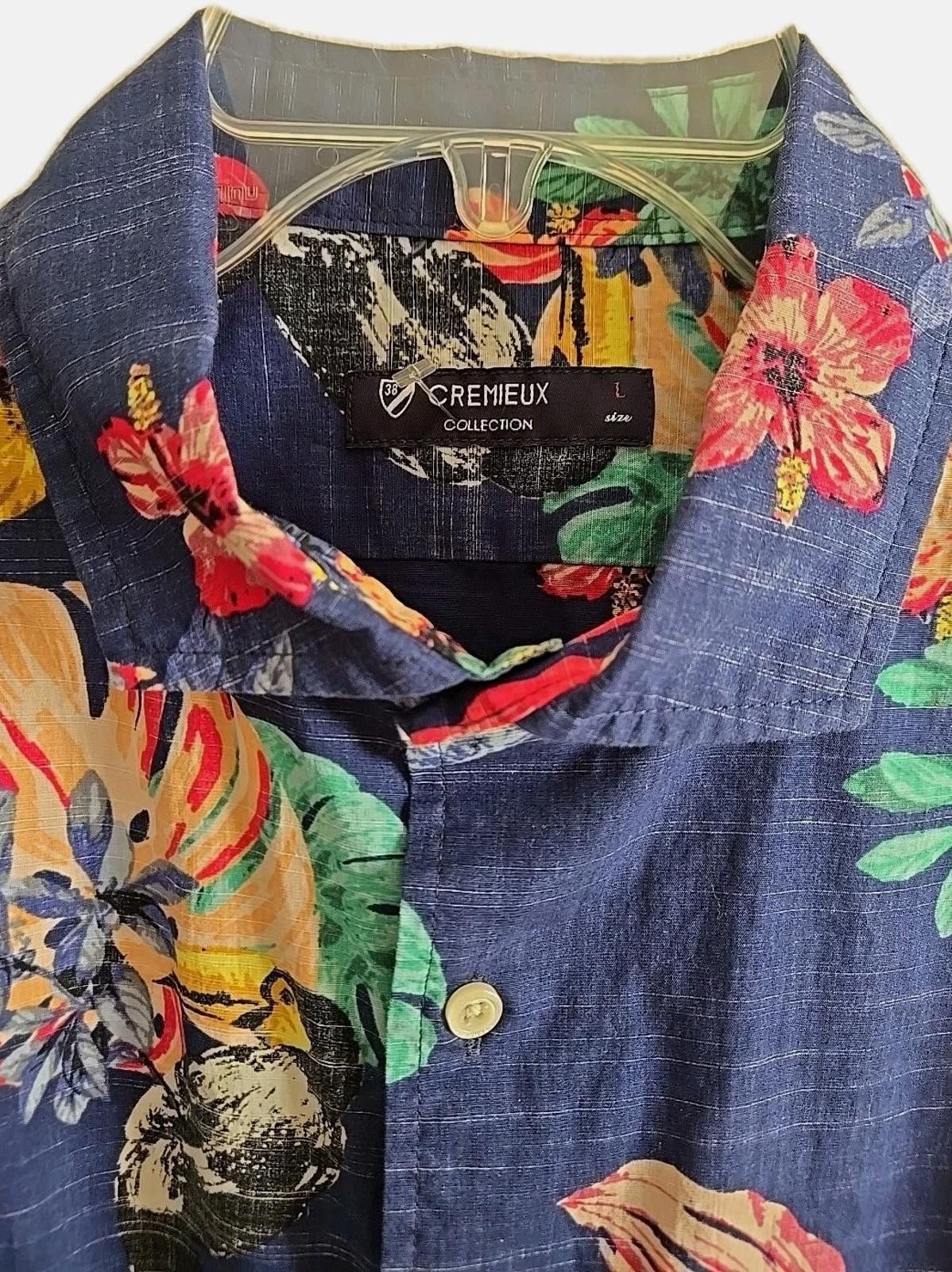 Cremieux Cremieux Mens Tropical Shirt Size L Floral Button Up Cotton Size US L / EU 52-54 / 3 - 4 Thumbnail