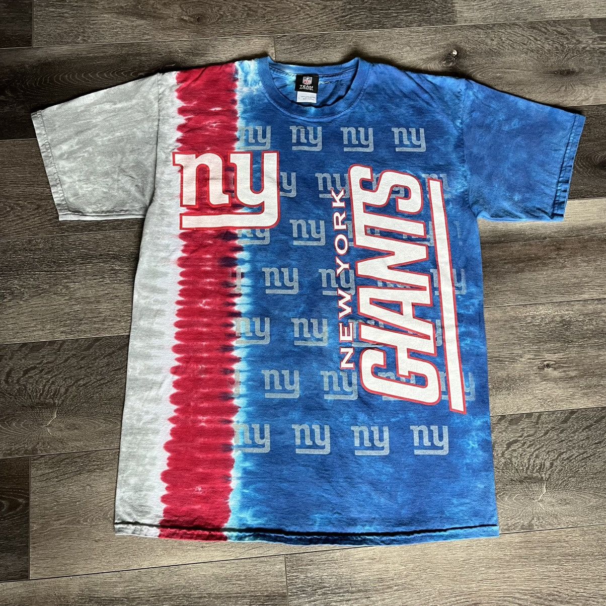 NFL × Vintage Vintage New York Giants Vertical Tie Dye Graphic Logo Tee Size US L / EU 52-54 / 3 - 1 Thumbnail