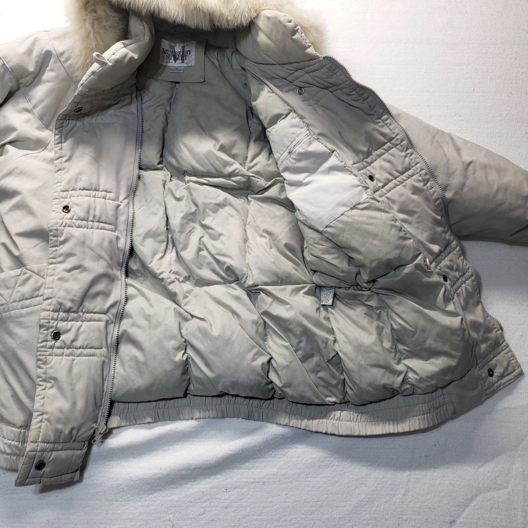 Mulberry Mulberry Street Jacket Womens XL Beige Hoodie Puffer Coat Winter Heavy Size XL / US 12-14 / IT 48-50 - 4 Thumbnail