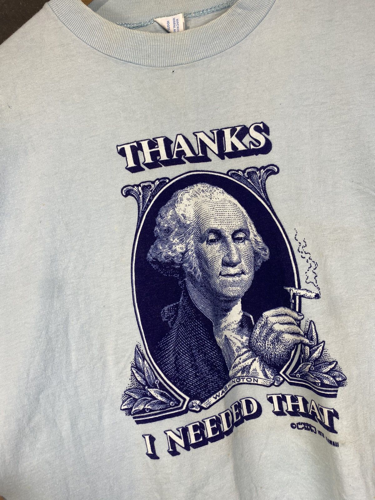 Vintage Rare 70s George Washigton Weed Parody Tee Size US M / EU 48-50 / 2 - 3 Thumbnail