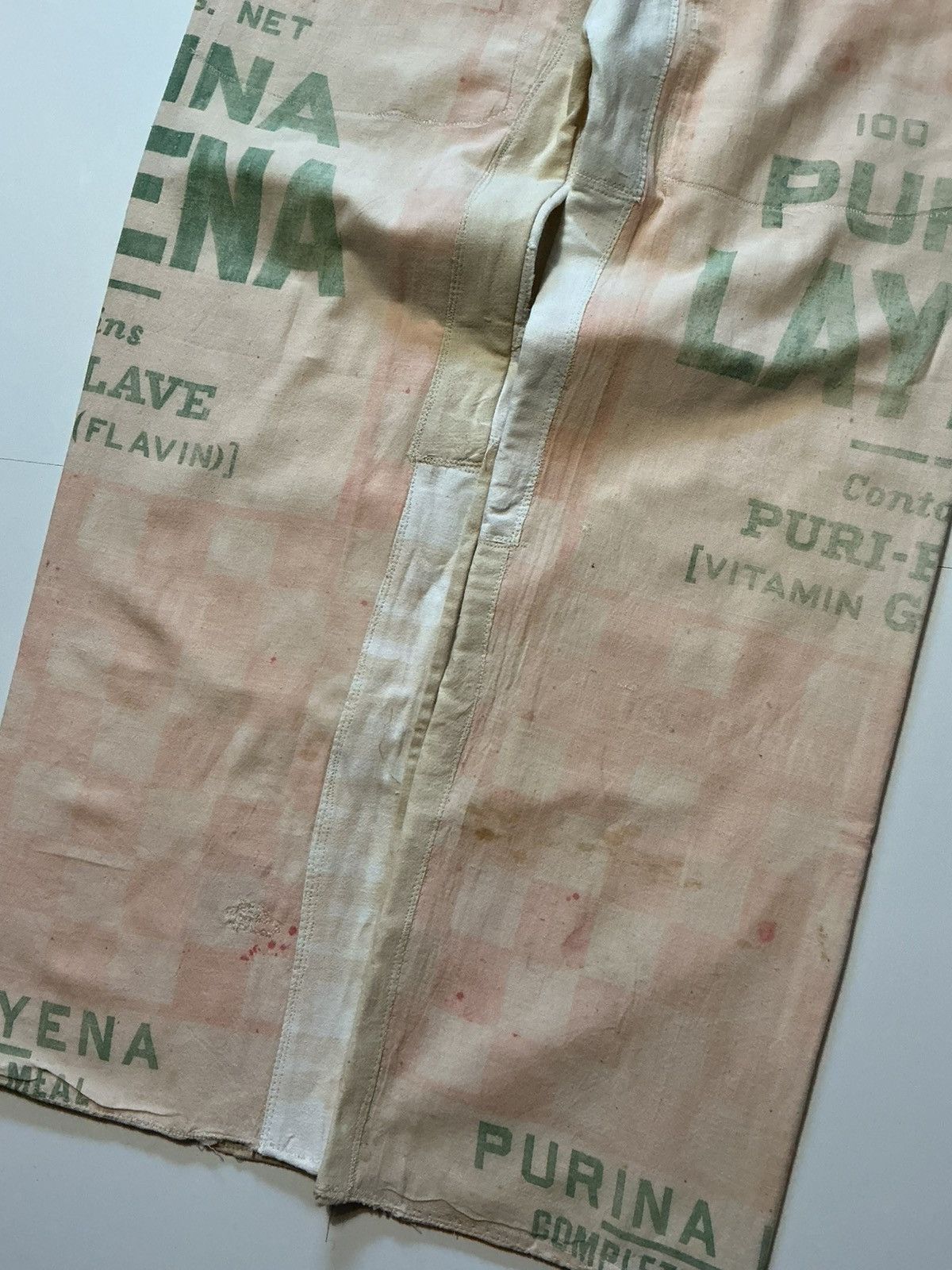 Vintage Vintage Purina Layena Feed Sack Patchwork OOAK Canvas Pants Size US 30 / EU 46 - 5 Thumbnail
