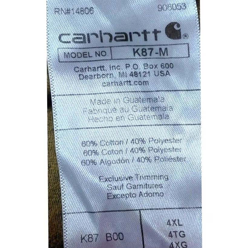 Carhartt Carhartt Loose Fit K87-M T-Shirt Men Size 4XL Brown Solid Knit Short Sleeve Size US XXL / EU 58 / 5 - 4 Thumbnail