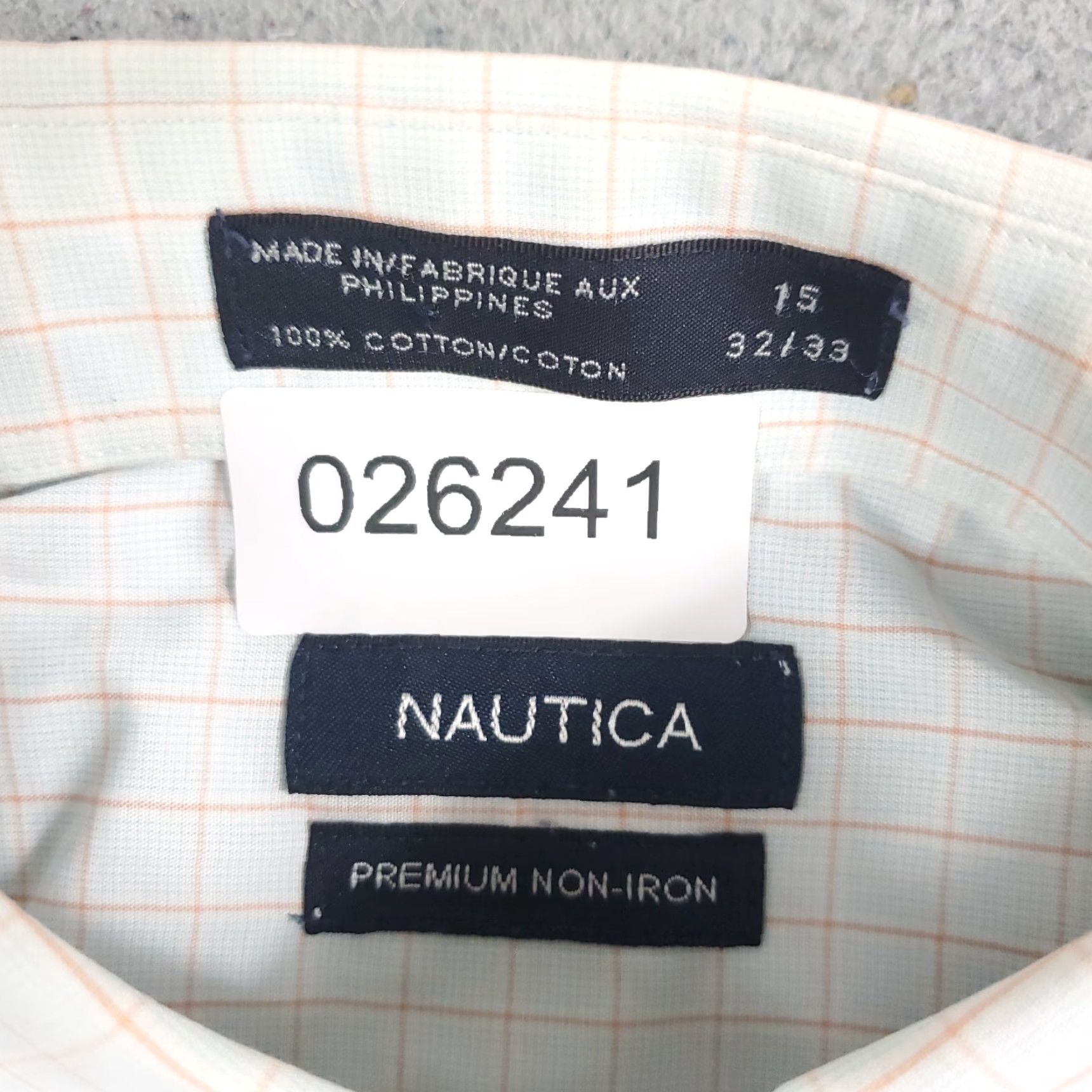 Nautica Nautica Dress Shirt Mens Size 17.5 Plaid Long Sleeve Button-Up Multicolor Size 46R - 8 Thumbnail