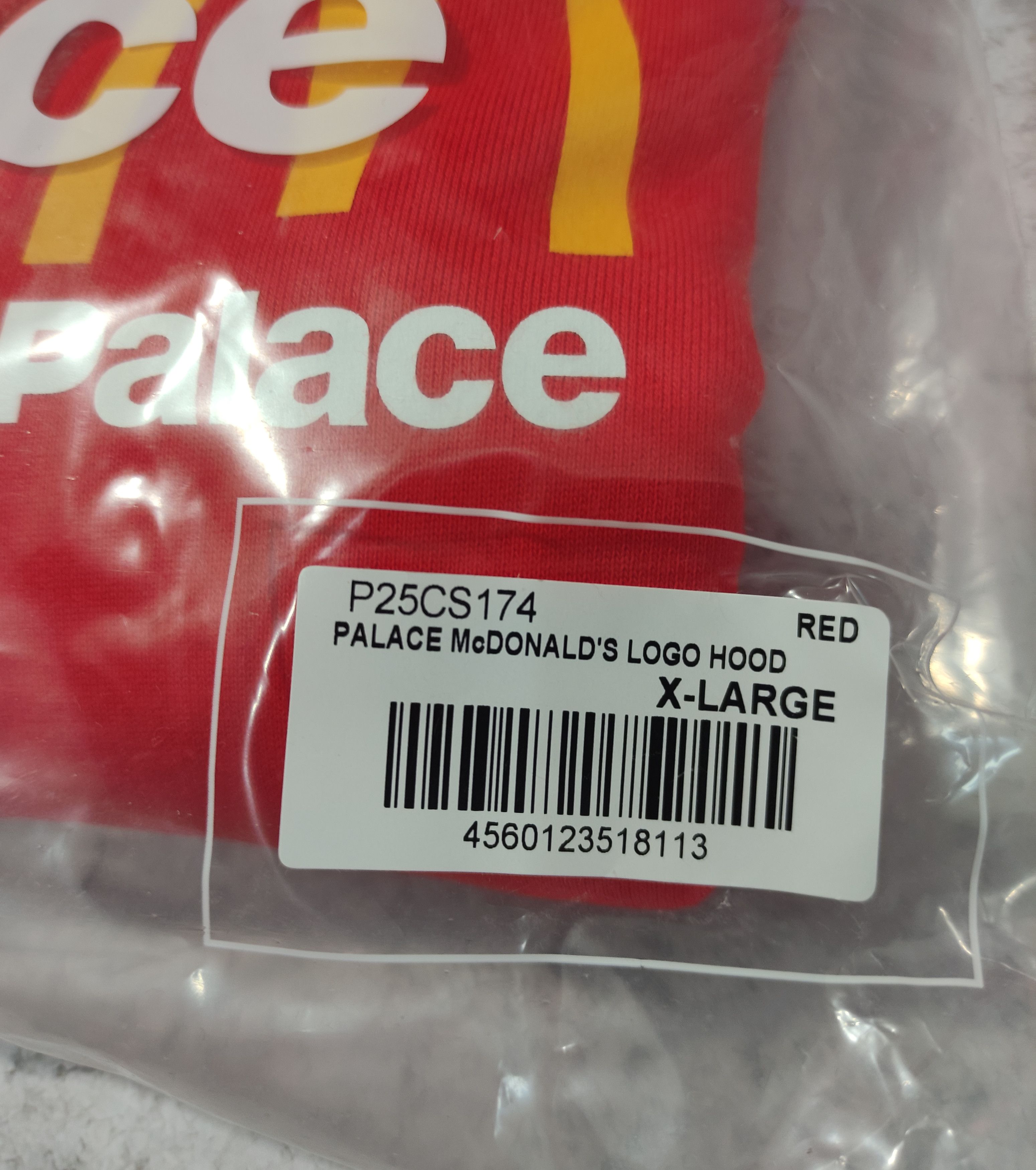 Palace Palace X McDonald's LOGO HOOD RED SIZE XL Size US XL / EU 56 / 4 - 6 Thumbnail