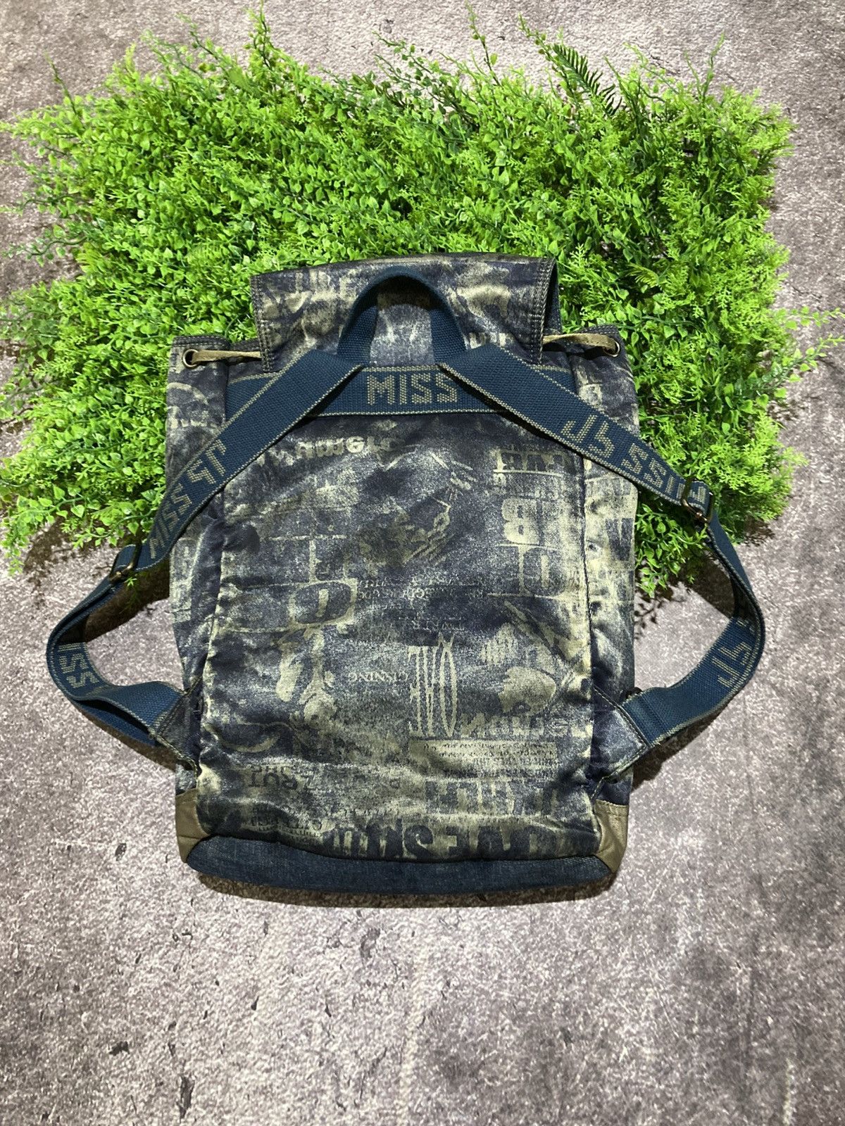 Miss Sixty Vintage Miss Sixty Archive Backpack Denim Printed Bag Y2K Size ONE SIZE - 12 Thumbnail