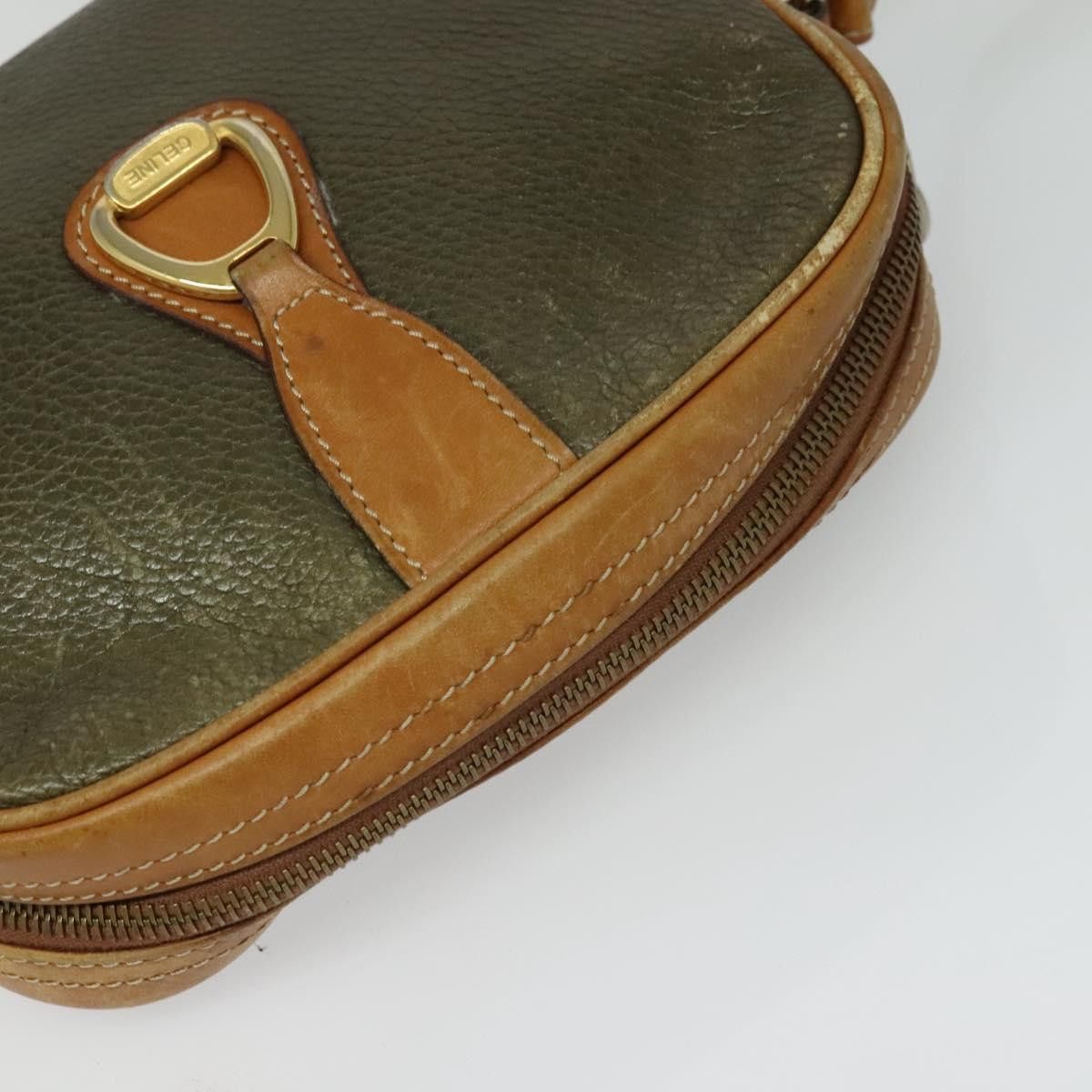Celine CELINE Shoulder Bag Leather Khaki Gold Size ONE SIZE - 6 Thumbnail