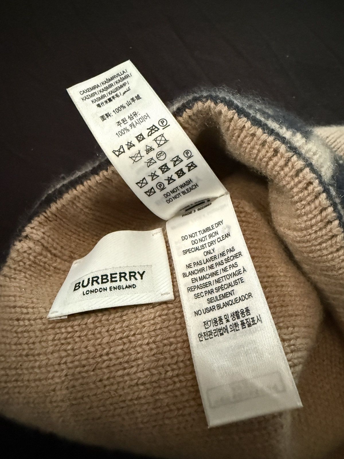 Burberry Burberry Cashmere Beanie Size ONE SIZE - 4 Thumbnail