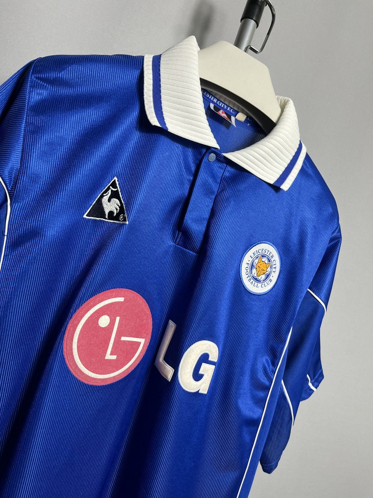 Le Coq Sportif 2001 - 2002 Leicester City home blue shirt mens jersey Size US M / EU 48-50 / 2 - 2 Thumbnail