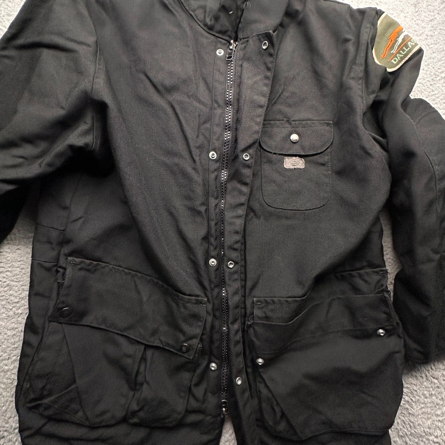 Dickies Dickies Dallas Zoo Patch Jacket Black Cordura Men Large Nylon Quilted Lining Workwear Chore Coat Size US L / EU 52-54 / 3 - 5 Thumbnail