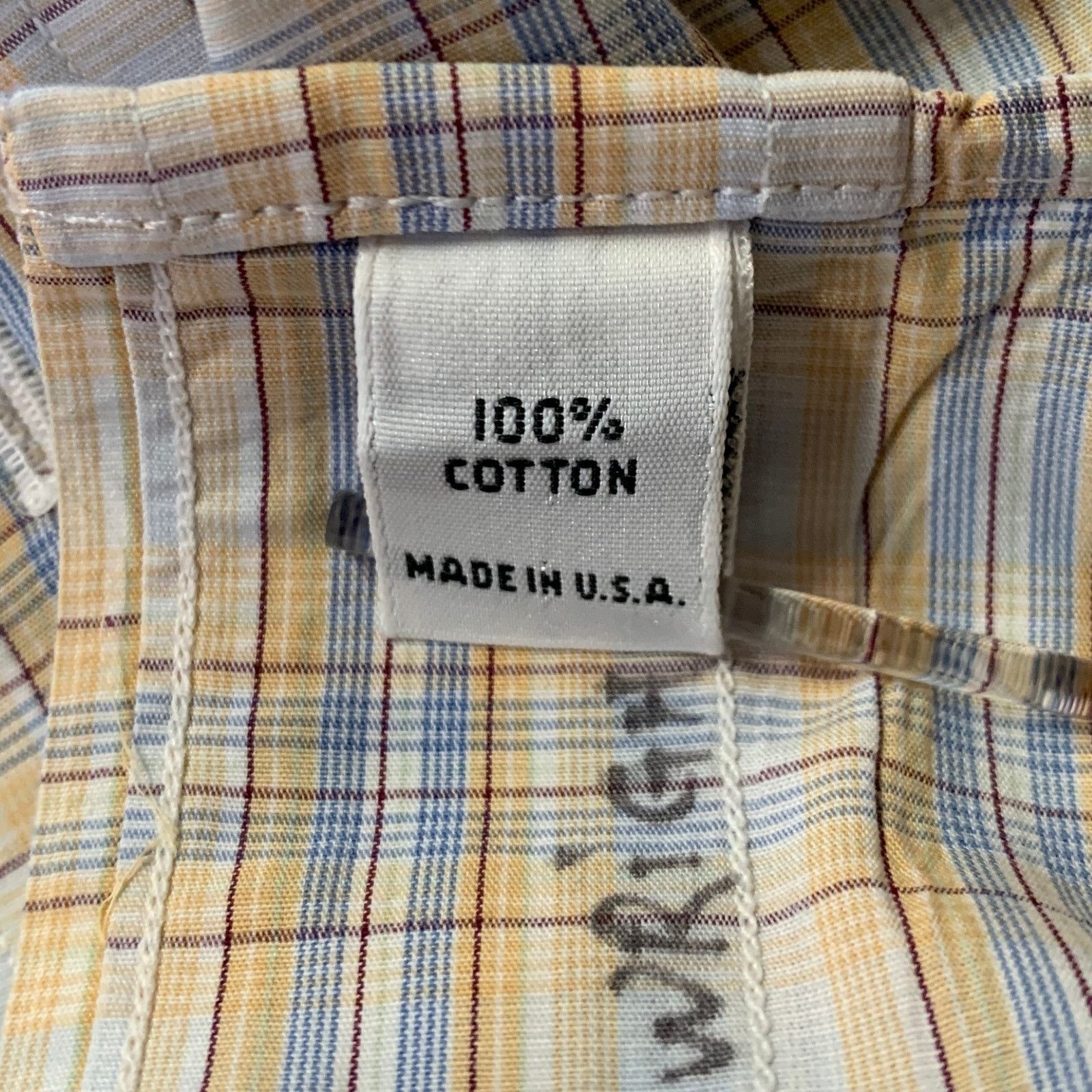 Burberry BURBERRY L Orange Blue Tartan Button Down Long Sleeve Shirt Size US L / EU 52-54 / 3 - 7 Thumbnail