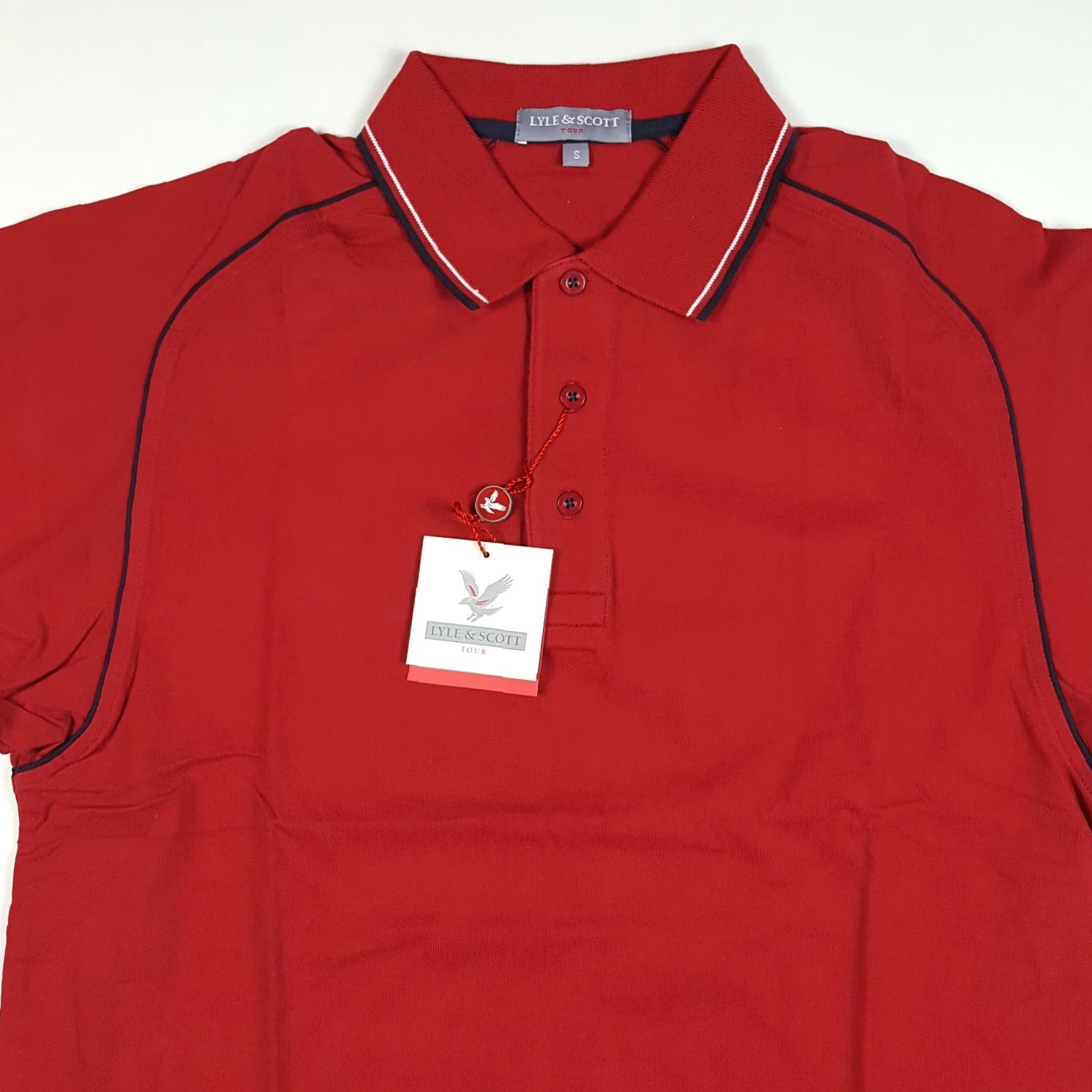 Lyle & Scott VINTAGE Lyle & Scott Polo Shirt Golf Collared Men’s Small Red Short Sleeve Casual Polo NEW Size US S / EU 44-46 / 1 - 2 Thumbnail