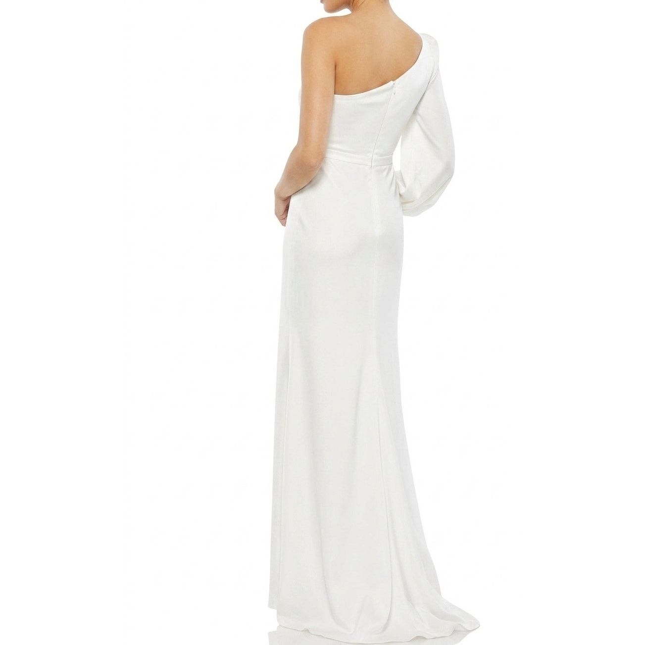 Mac Duggal Ieena MAC DUGGAL 55401 gown long dress sz 2 white bridal Size XS / US 0-2 / IT 36-38 - 2 Thumbnail