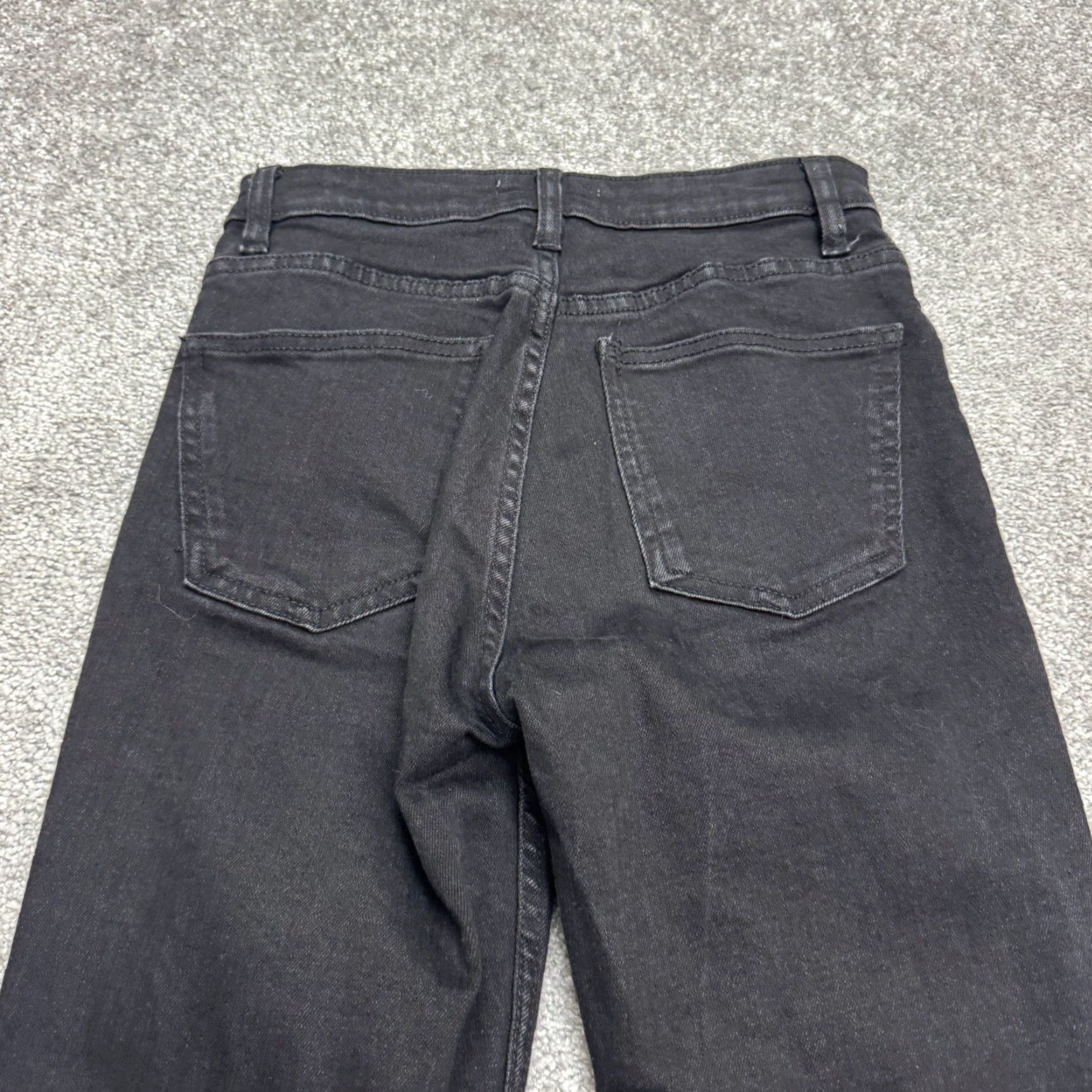 Zara Zara Jeans Womens Black Denim Wide-Leg High Rise 25x26 5-Pocket Stretch Baggy Casual City Outdoor Streetwear Size 26" / US 2 / IT 38 - 6 Thumbnail
