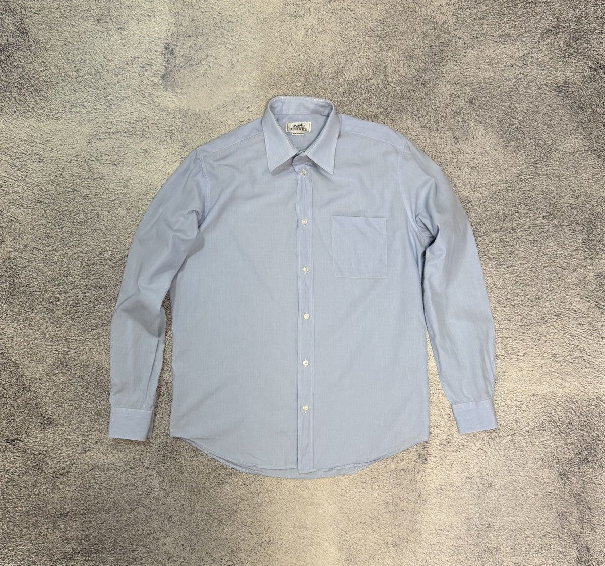 Hermes Hermes Men Shirt Long Sleeve 15 (1/2) 39 Button Front France Size US S / EU 44-46 / 1 - 1 Thumbnail