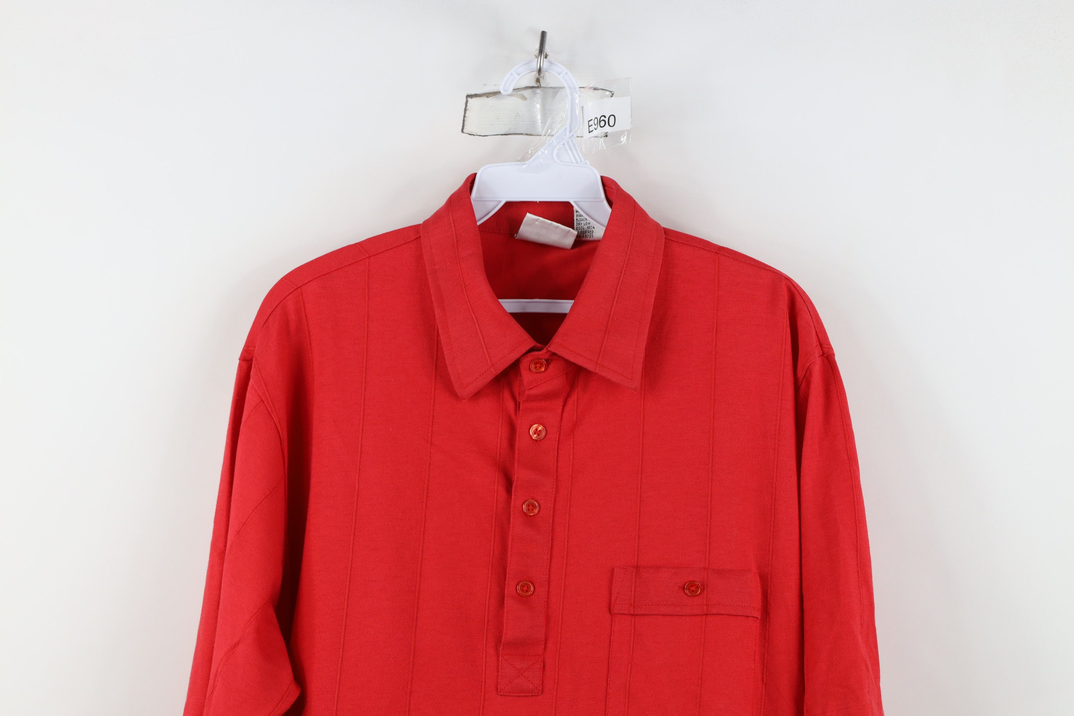 Vintage Vintage 90s Streetwear Striped Knit Golf Polo Shirt Red Size US XL / EU 56 / 4 - 2 Thumbnail
