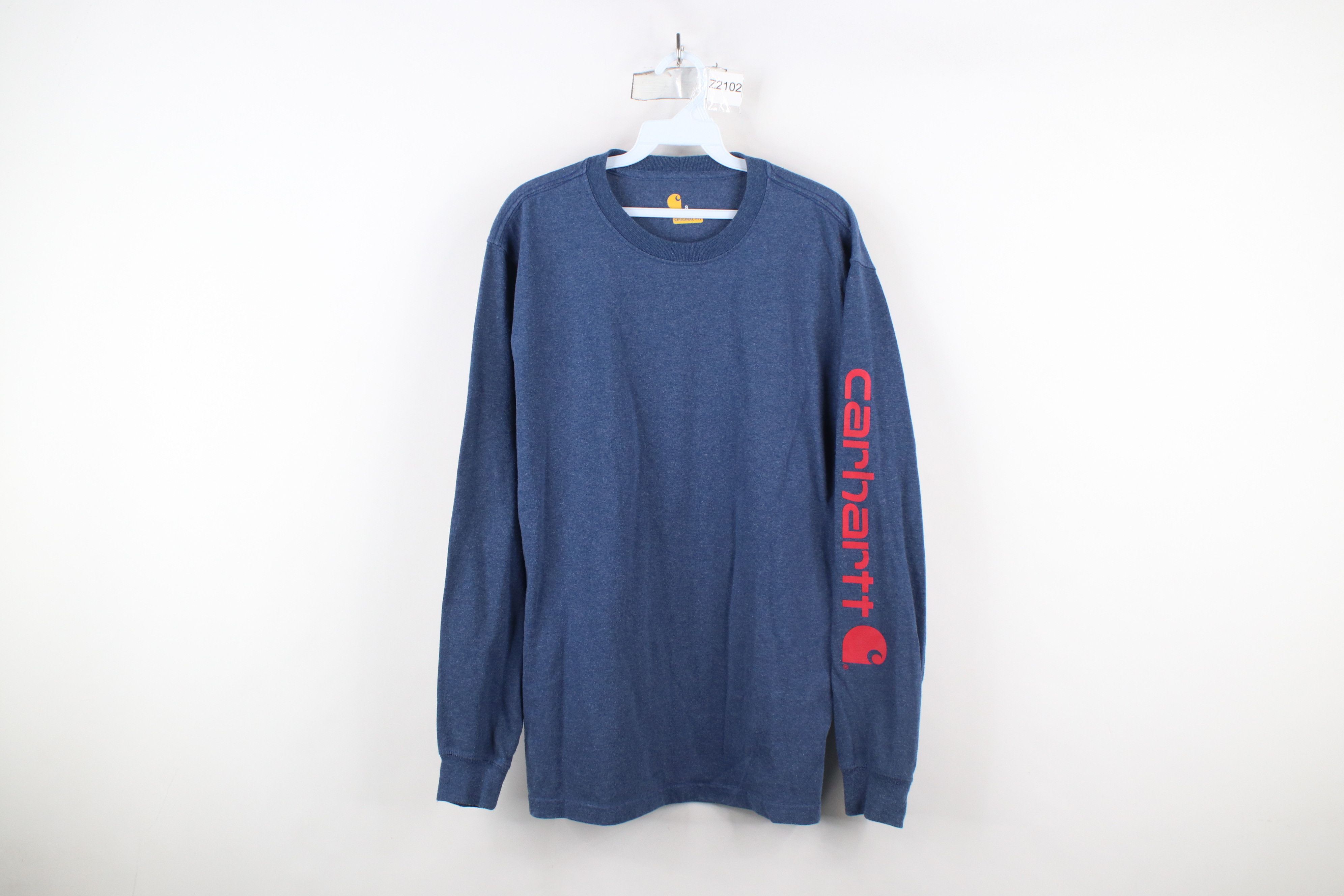 Carhartt × Vintage Vintage Y2K Carhartt Spell Long Sleeve T-Shirt Heather Blue Size US S / EU 44-46 / 1 - 1 Thumbnail