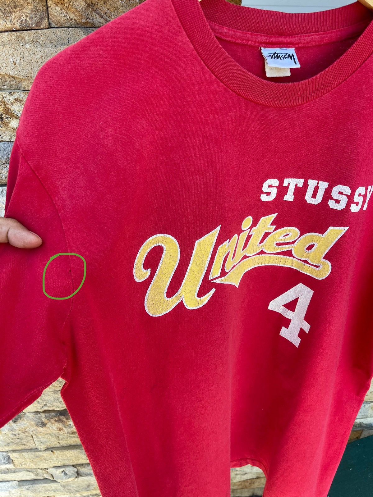 Stussy Rare🔥Vintage STUSSY United 4 Red T Shirt Size US XL / EU 56 / 4 - 12 Thumbnail