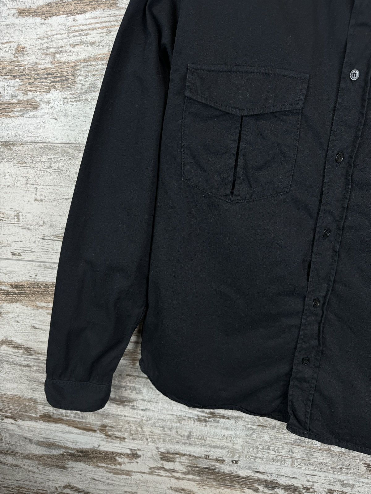 Japanese Brand × The Kooples Mens The Kooples Paris overshirt shirts button up black Size US L / EU 52-54 / 3 - 3 Thumbnail