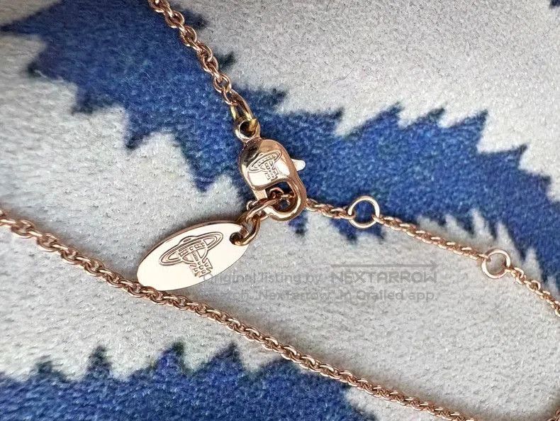 Vivienne Westwood Vivienne Westwood Rose Gold Saturn Necklace. Size ONE SIZE - 8 Thumbnail