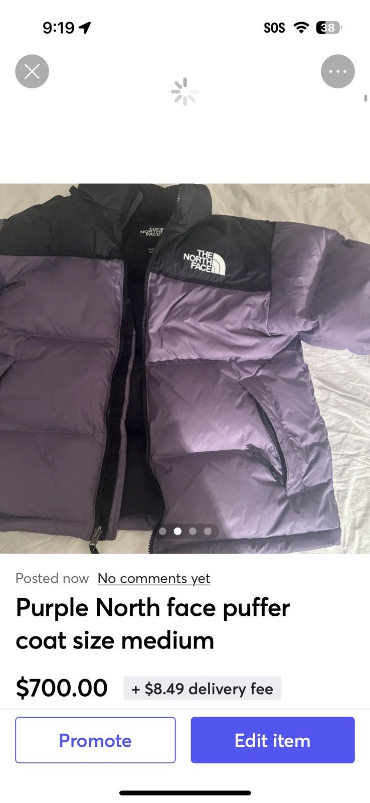The North Face Purple North Face Puffer Size US M / EU 48-50 / 2 - 2 Thumbnail