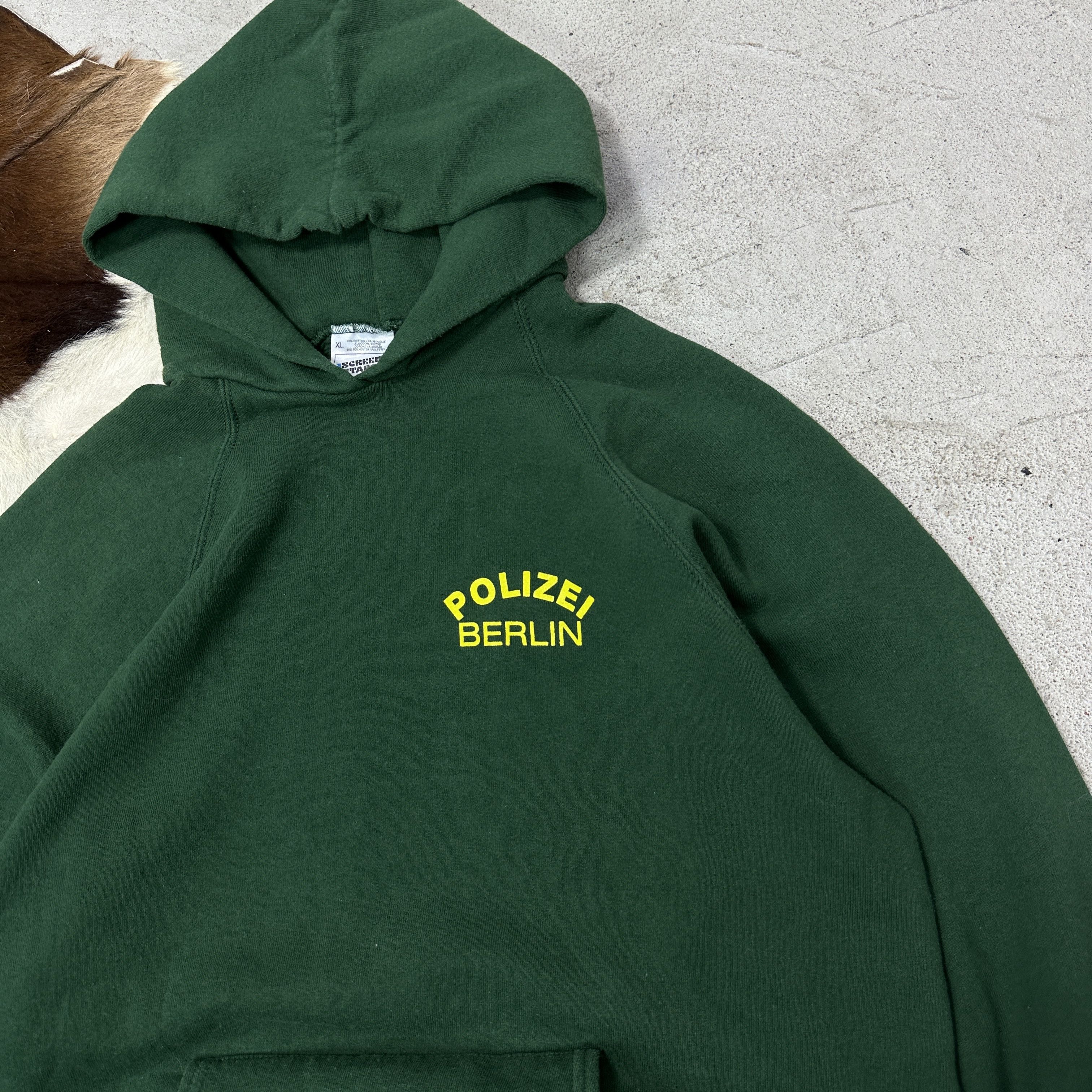 Vintage Vintage Streetwear Preppy Polizei Berlin Hoodie 90s Size US XL / EU 56 / 4 - 4 Thumbnail