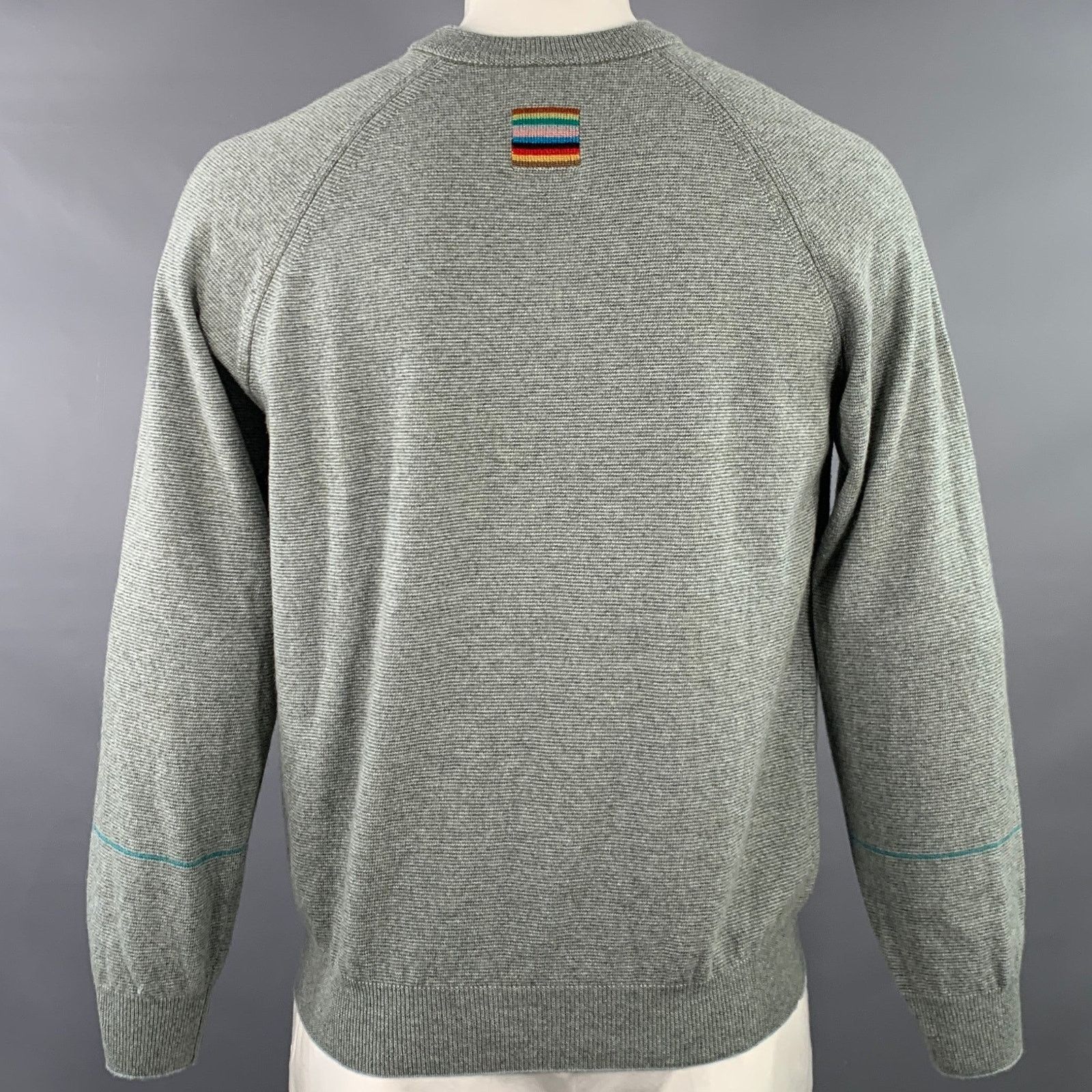 Paul Smith PAUL SMITH Size L Grey Lambswool Cotton Crew Neck Pullover Size US L / EU 52-54 / 3 - 3 Thumbnail