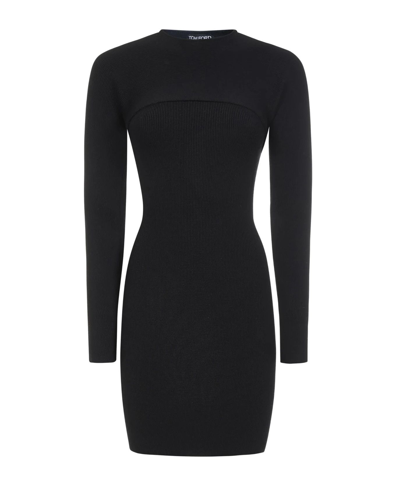 Tom Ford o1y0126 Midi Dress in Black Size L / US 10 / IT 46 - 1 Thumbnail