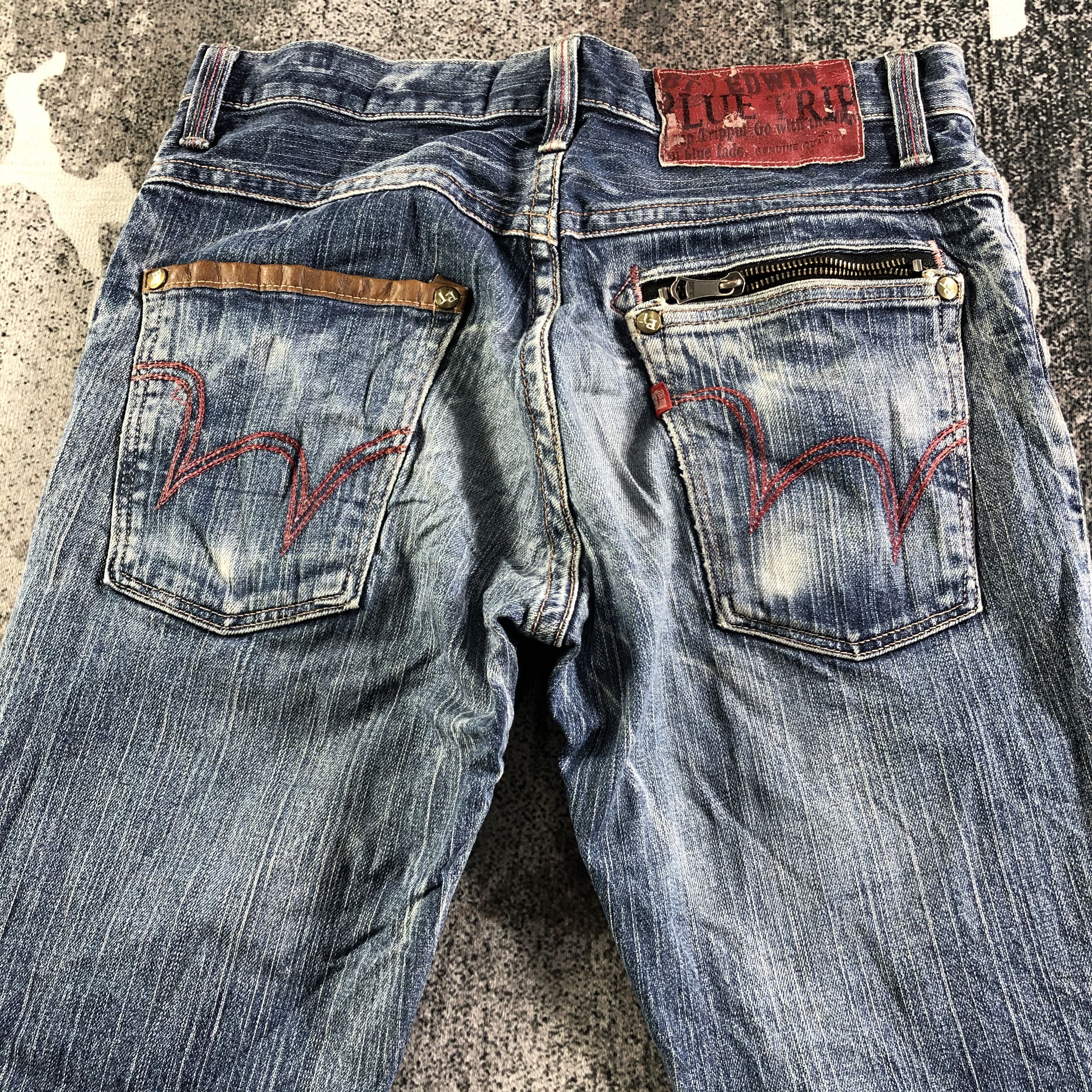Edwin Edwin Blue Trip Jeans Ripped Denim KJ3048 Size US 30 / EU 46 - 4 Thumbnail