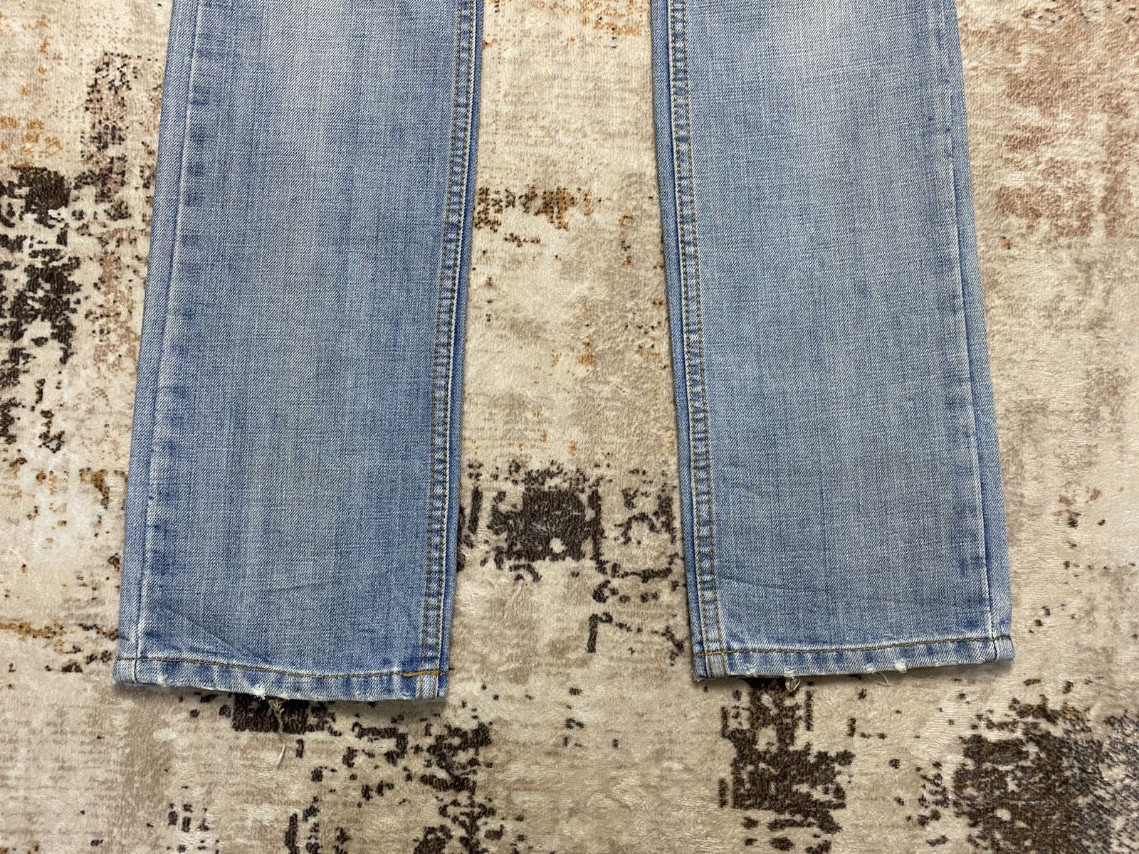 Hysteric Glamour Rare💥Distress Denim With Embroidery pocket Size US 31 - 4 Thumbnail