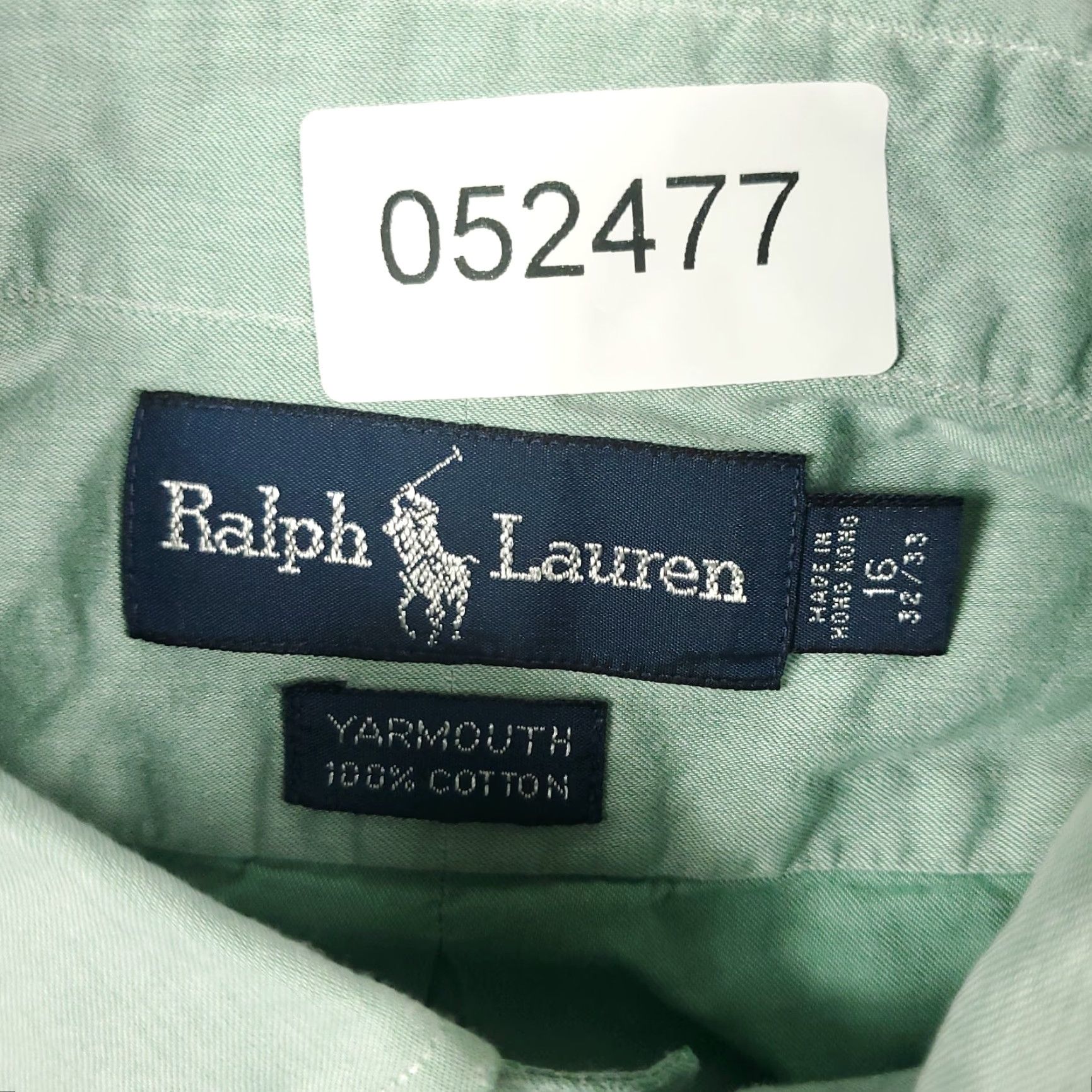Ralph Lauren VINTAGE Ralph Lauren Dress Shirt Men's 16 Green Cotton Long Sleeve Button Up Casual Office Size 42R - 7 Thumbnail