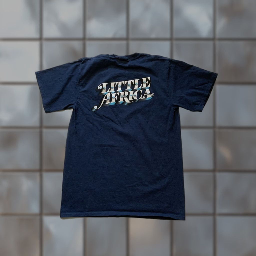 Vintage LITTLE AFRICA Soul Made Global Navy Crewneck 2 Sided Graphic S/S T-Shirt Sz. M Men Crew Neck Blue Navy T-Shirt M Mens Size US M / EU 48-50 / 2 - 1 Thumbnail