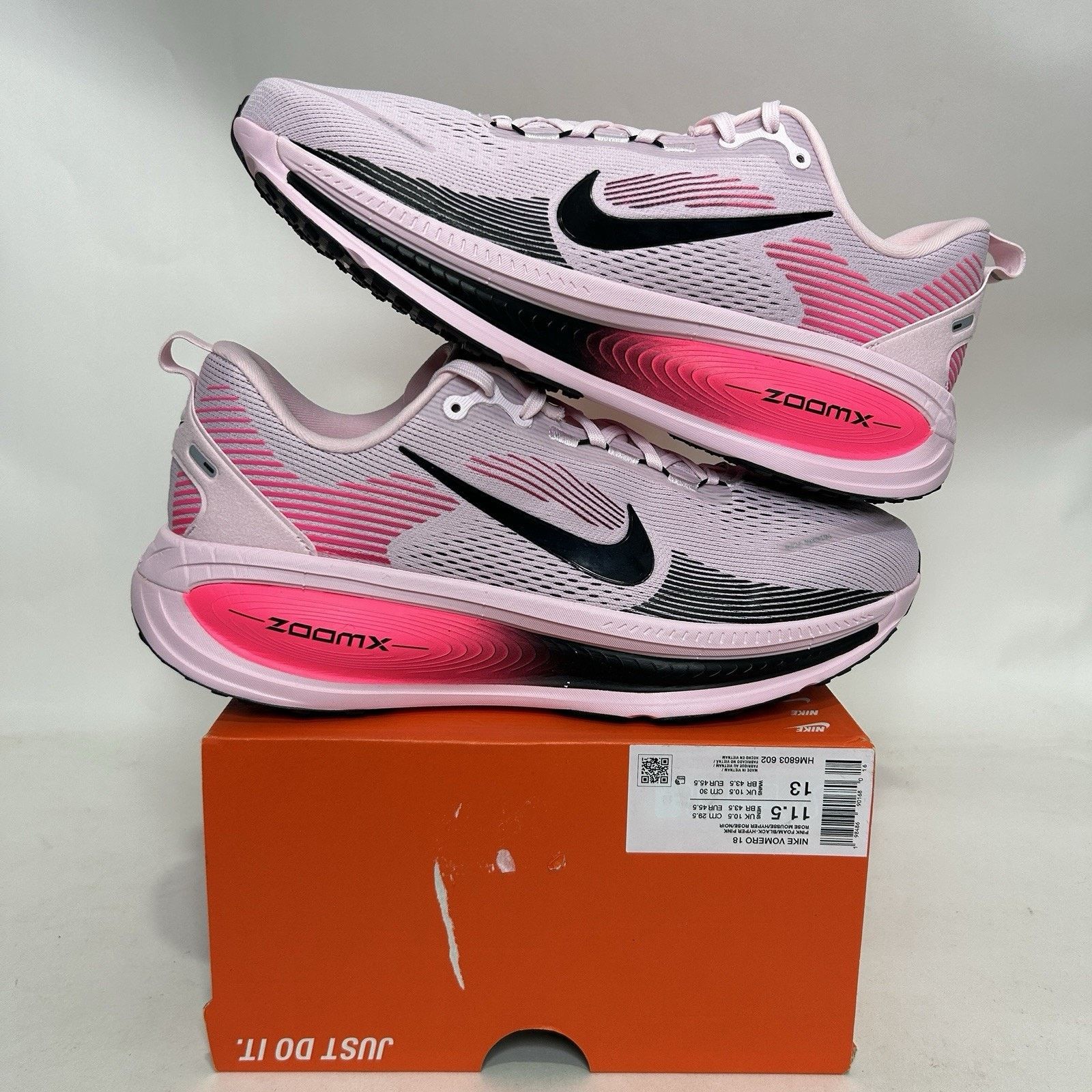 Nike Nike Vomero 18 “Pink Foam Hyper Pink Black” HM6803-602 Size US 11.5 / EU 44-45 - 1 Thumbnail