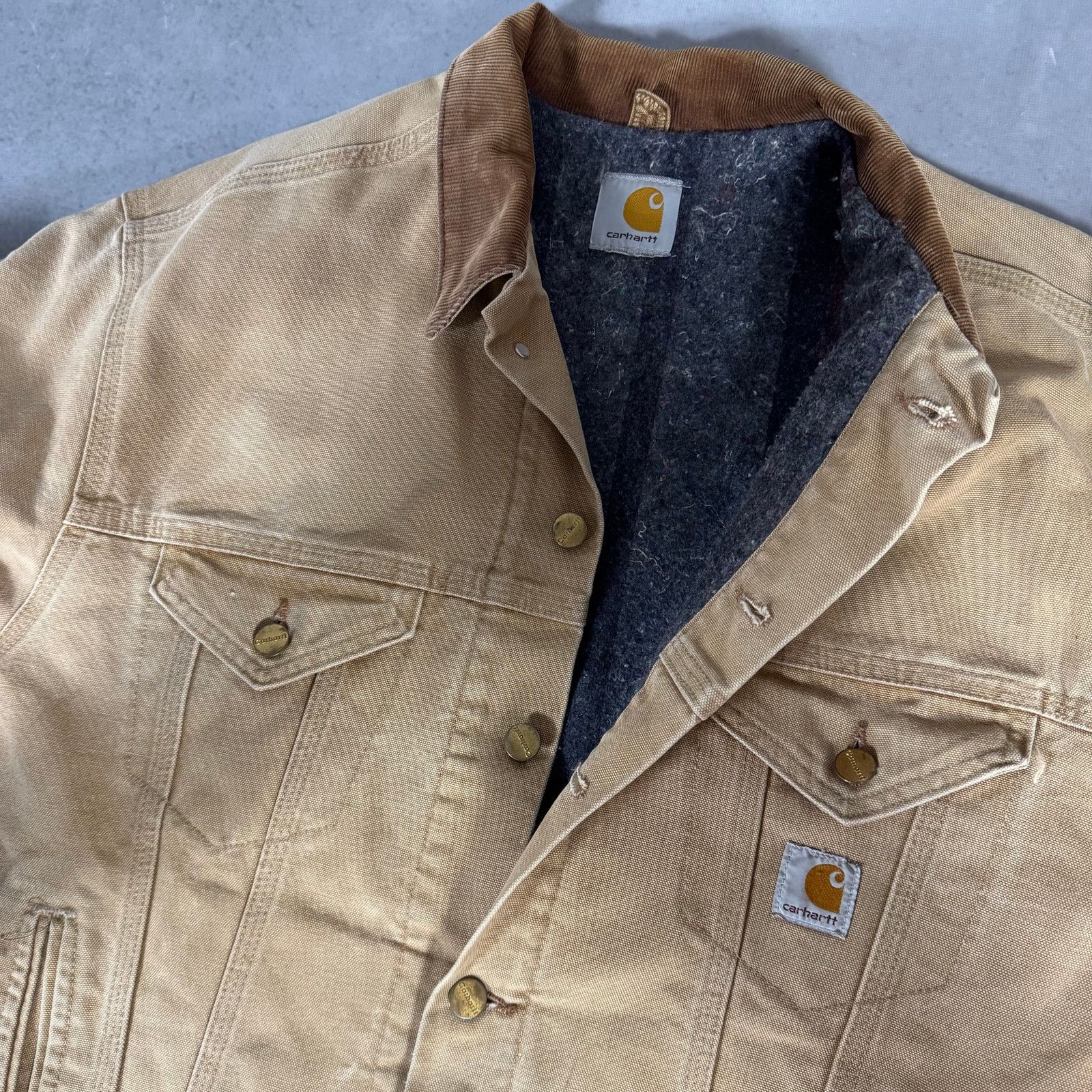 Carhartt 90's Carhartt JB0906 Lined Duck Jacket Tan Brown - Size: XL Size US XL / EU 56 / 4 - 7 Thumbnail