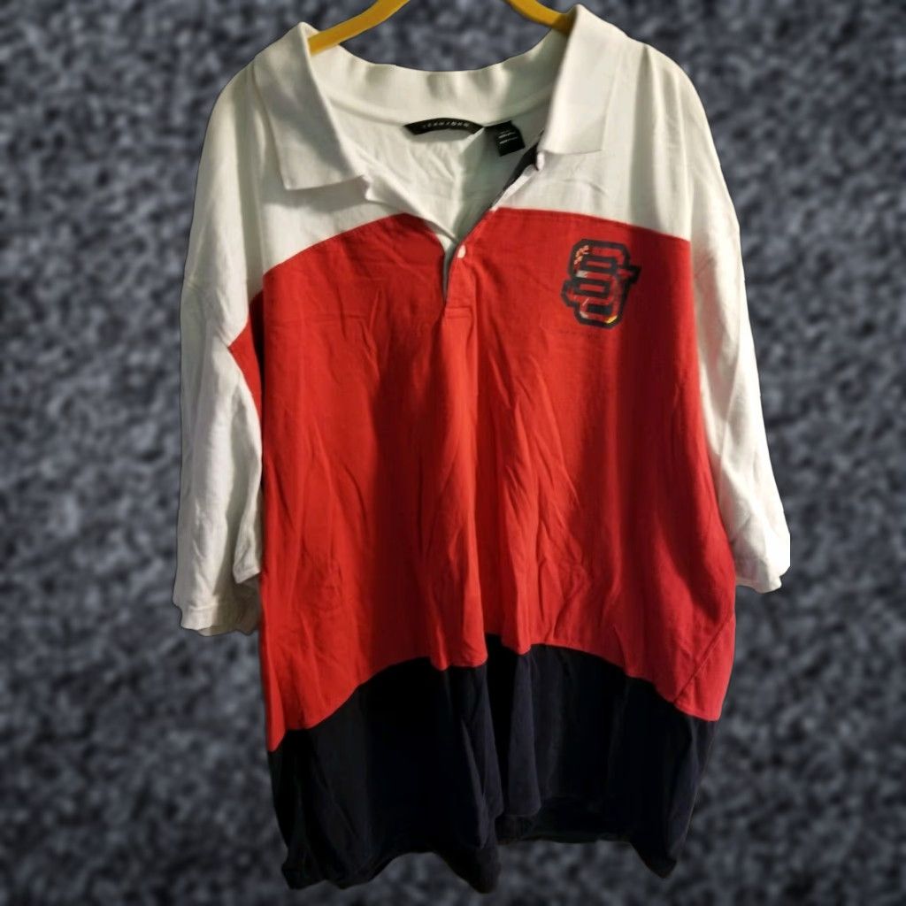 Sean John SEAN JOHN Mens 4XB Patriotic Colorblocked Polo Shirt Size US XXL / EU 58 / 5 - 1 Thumbnail