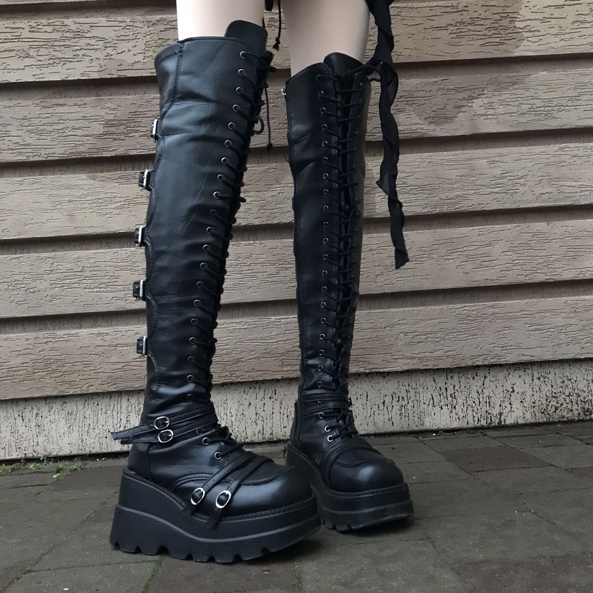 Demonia Cult Demonia type platform boots, gothic boots | Grailed