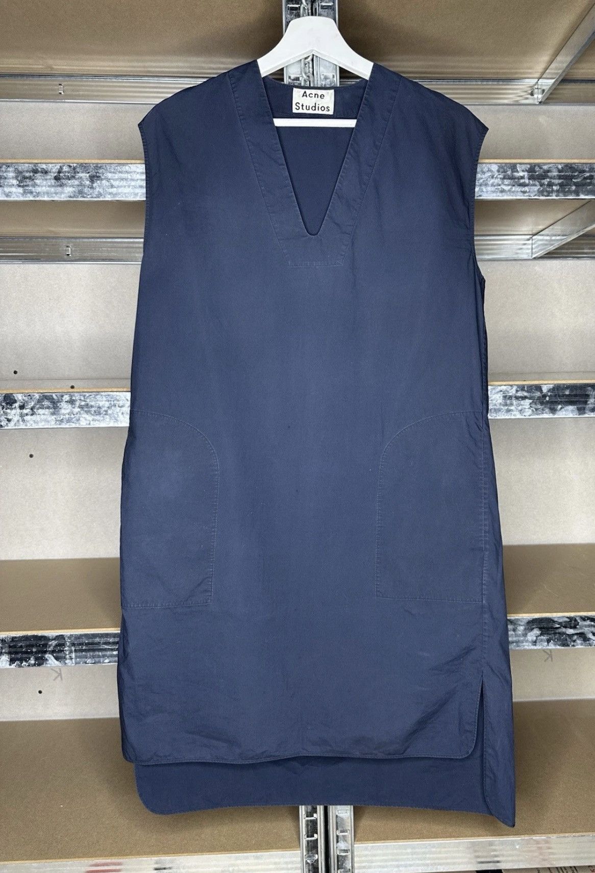 Acne Studios Acne Studios Artsi Tech Pop Dress Navy Midi Tunic Size 34 Size XS / US 0-2 / IT 36-38 - 1 Thumbnail
