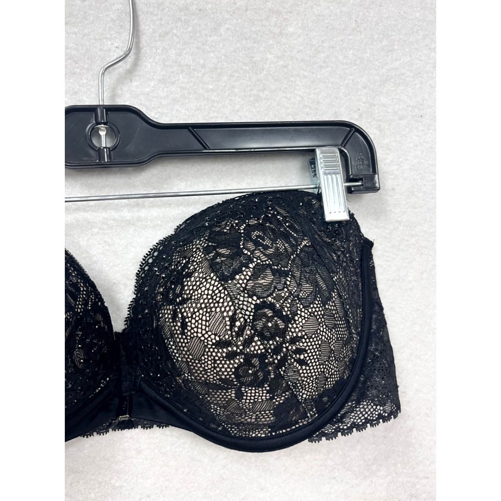 Victoria's Secret Victoria's Secret Bra Shirt Black Lace Strapless 38D Unisex Adults Underwire Push Up S Size ONE SIZE - 6 Thumbnail