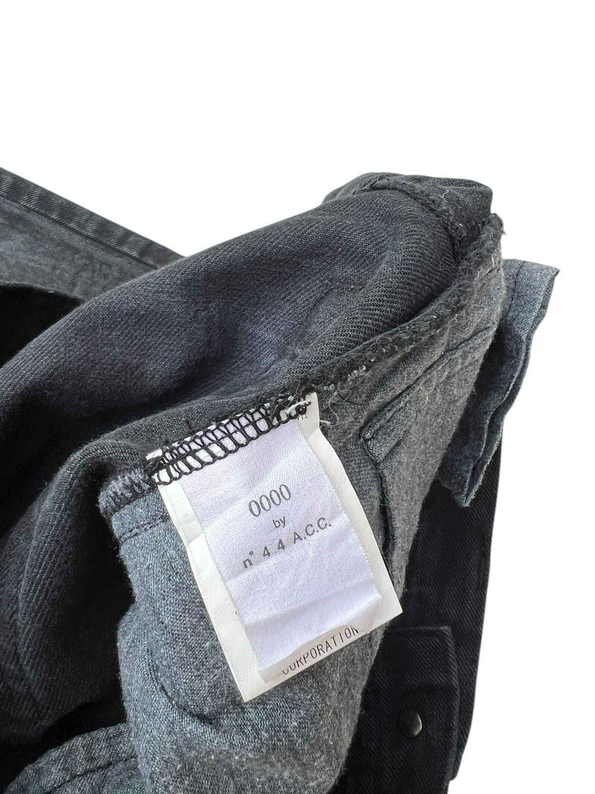 0 0000 Japan Black Coated Waxed Denim Released Hem Jeans Size US 31 - 19 Thumbnail