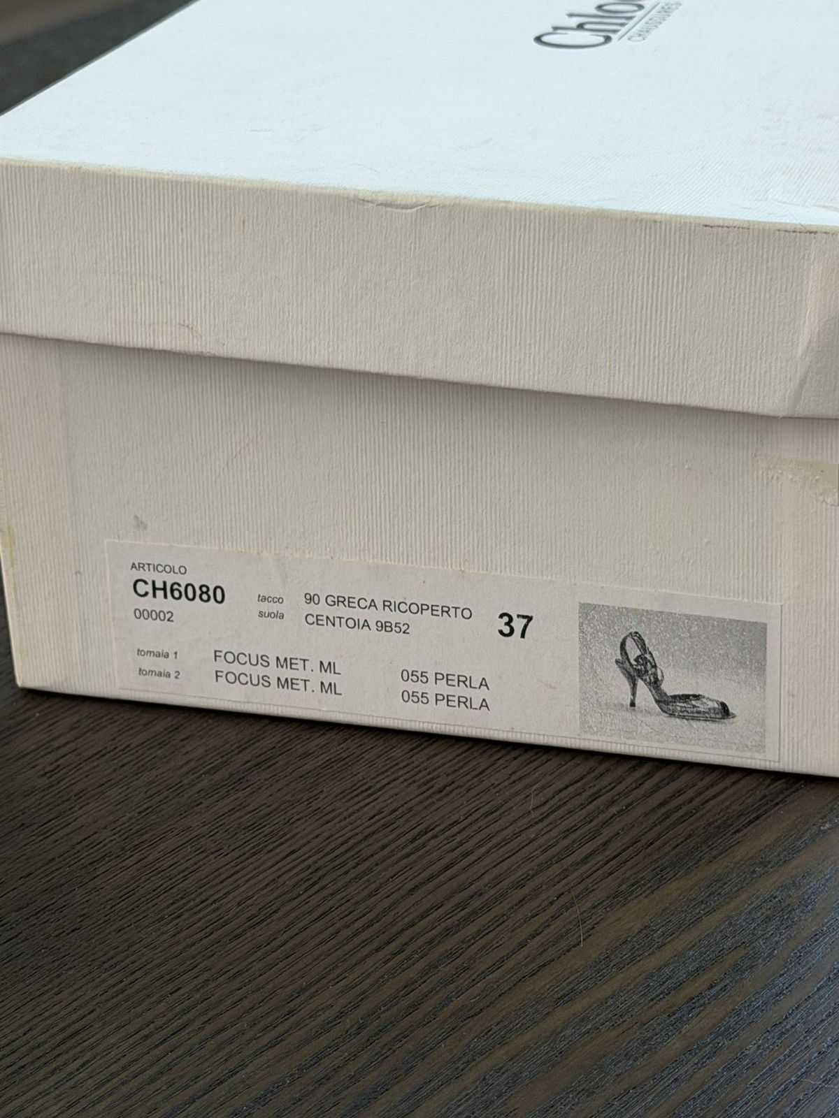 Chloe Chloé Silver Metallic Leather Peep-Toe Heels w/ Ankle Ties Size US 7 / IT 37 - 6 Thumbnail