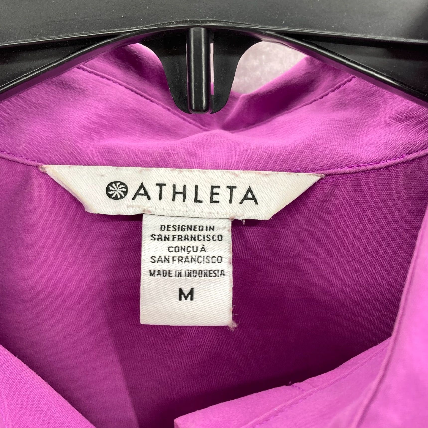 Athleta Athleta Button-Up Top Women's Medium Purple Oversized Preppy Casual Workwear Shirt Size M / US 6-8 / IT 42-44 - 4 Thumbnail