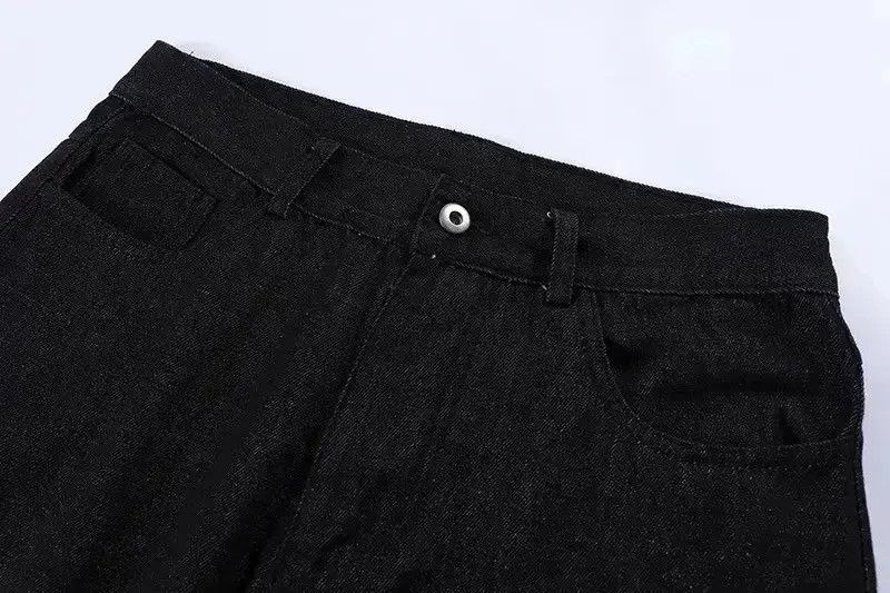 Japanese Brand Retro-style Jeans Ripped Baggy Trousers Star Harajuku style Size US 30 / EU 46 - 6 Thumbnail