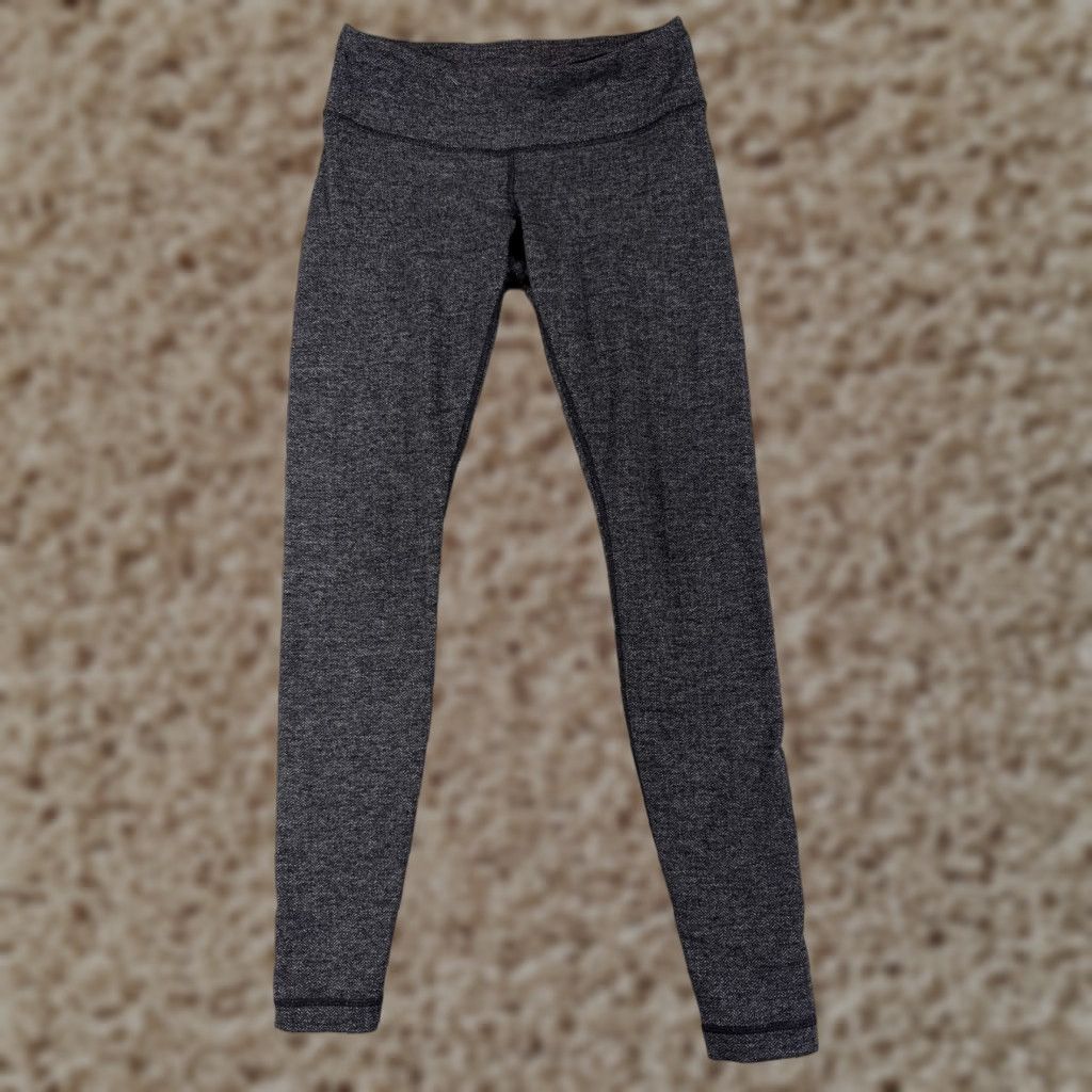 Lululemon Lululemon Wunder Under Pants Womens 8 Gray Textured Luon Fabric W5477S Yoga Activewear Pants 30.5 in Inseam Women Womens Size 30" / US 8 / IT 44 - 1 Thumbnail